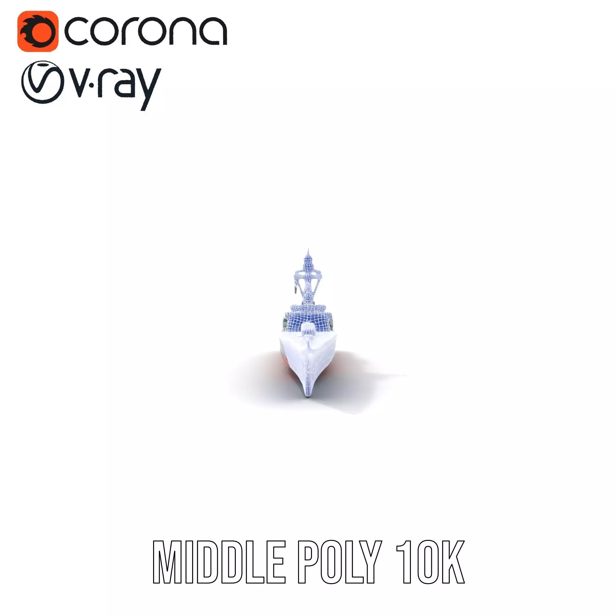 Stealth Destroyer model pack Low-poly 3D model_10