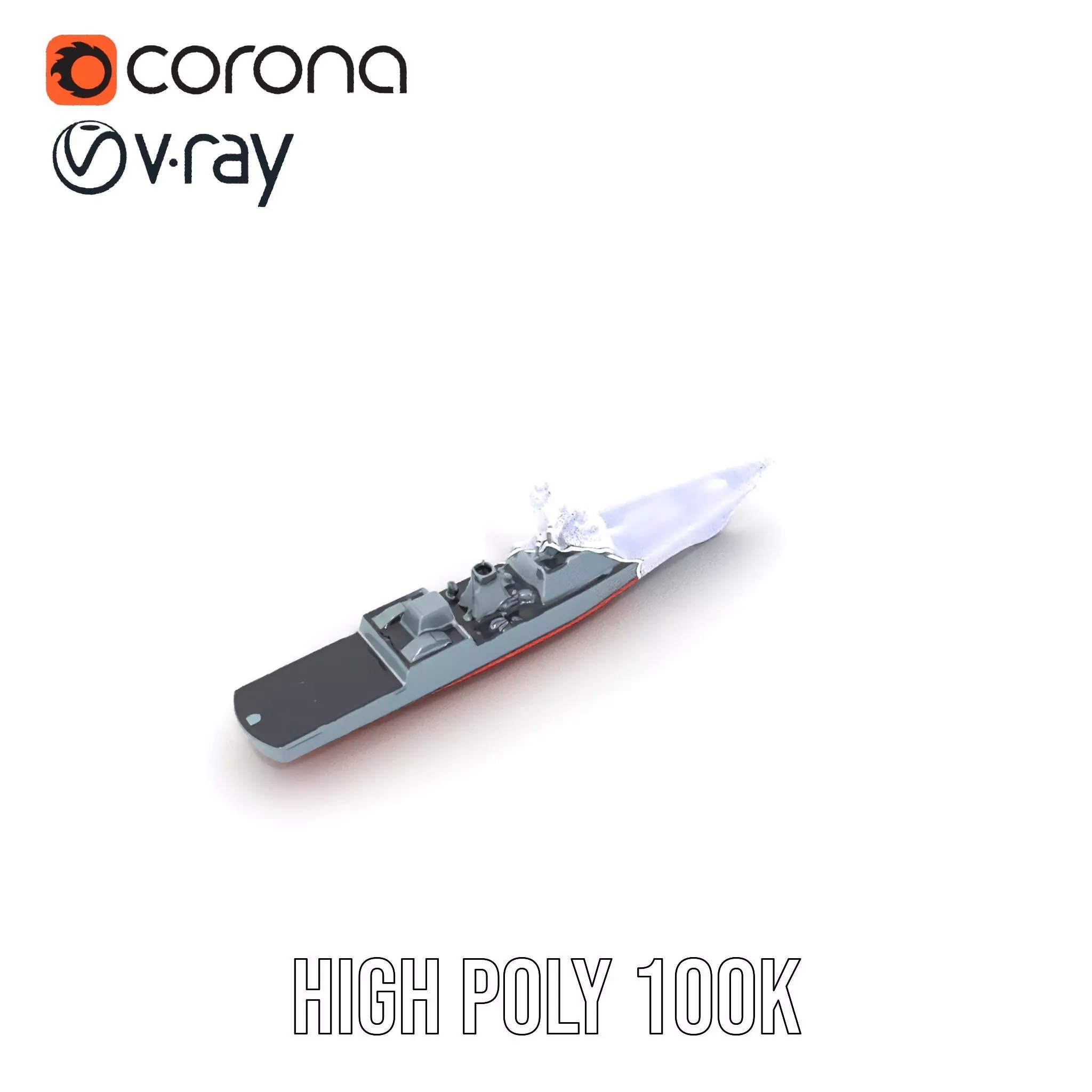 Stealth Destroyer model pack Low-poly 3D model_34