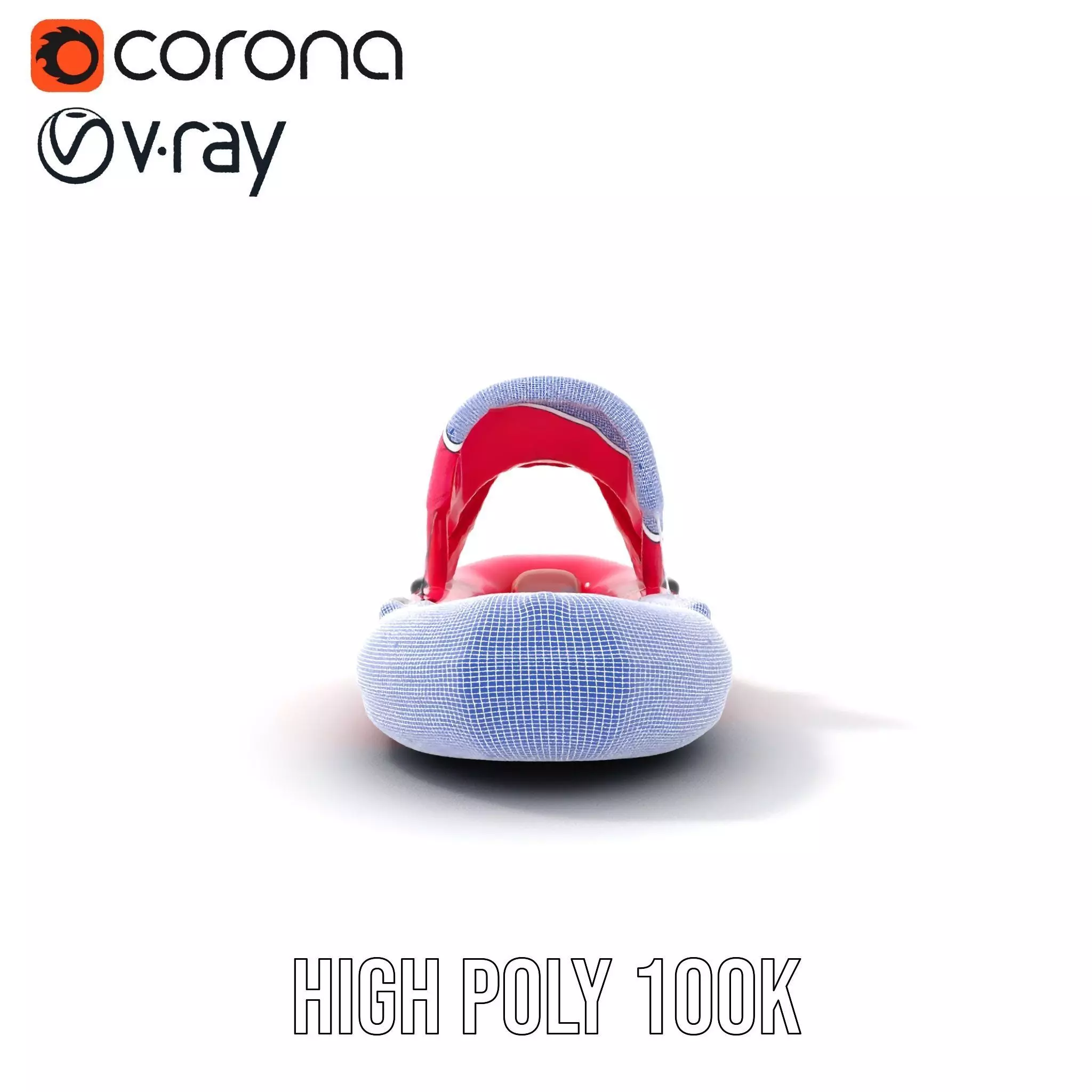 Pink Inflatable Boat model pack Low-poly 3D model_29