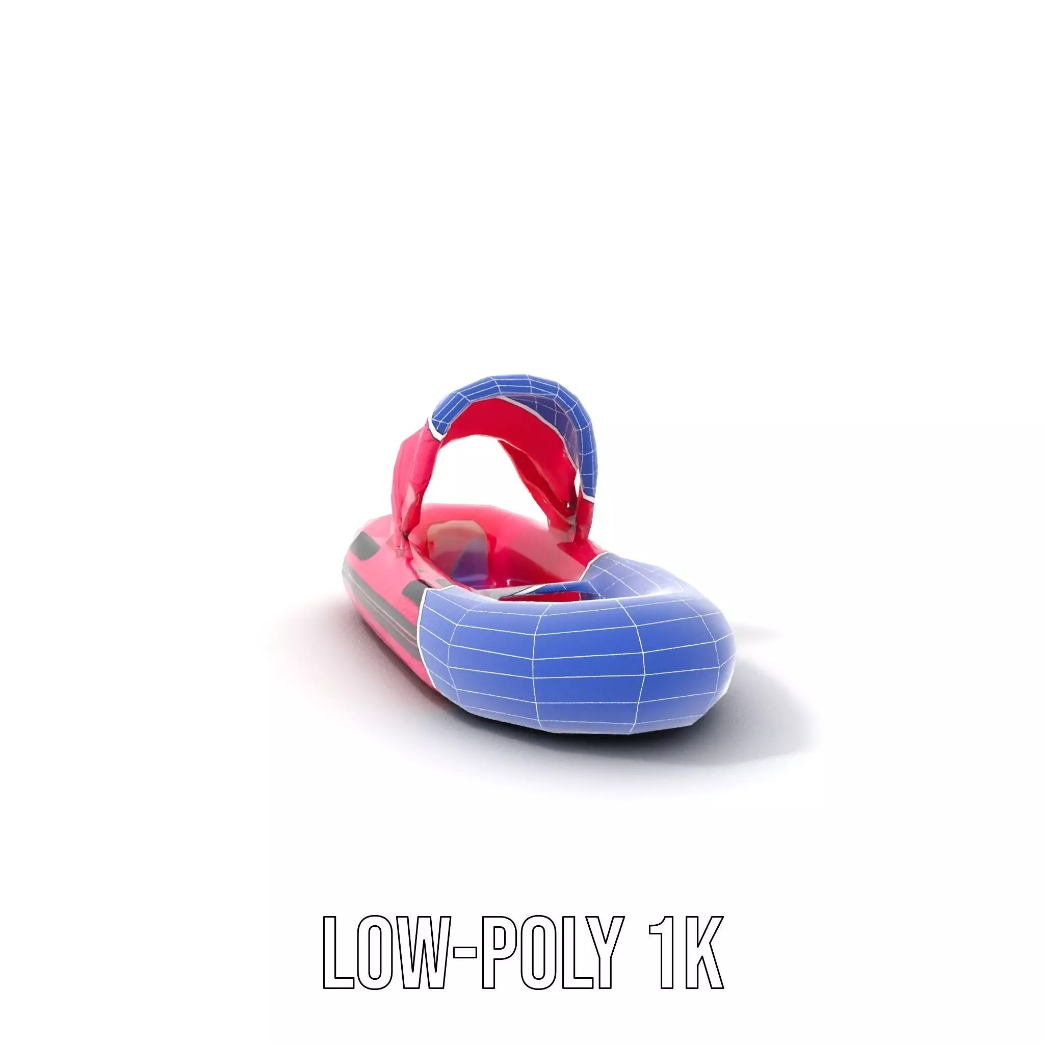 Pink Inflatable Boat model pack Low-poly 3D model_25
