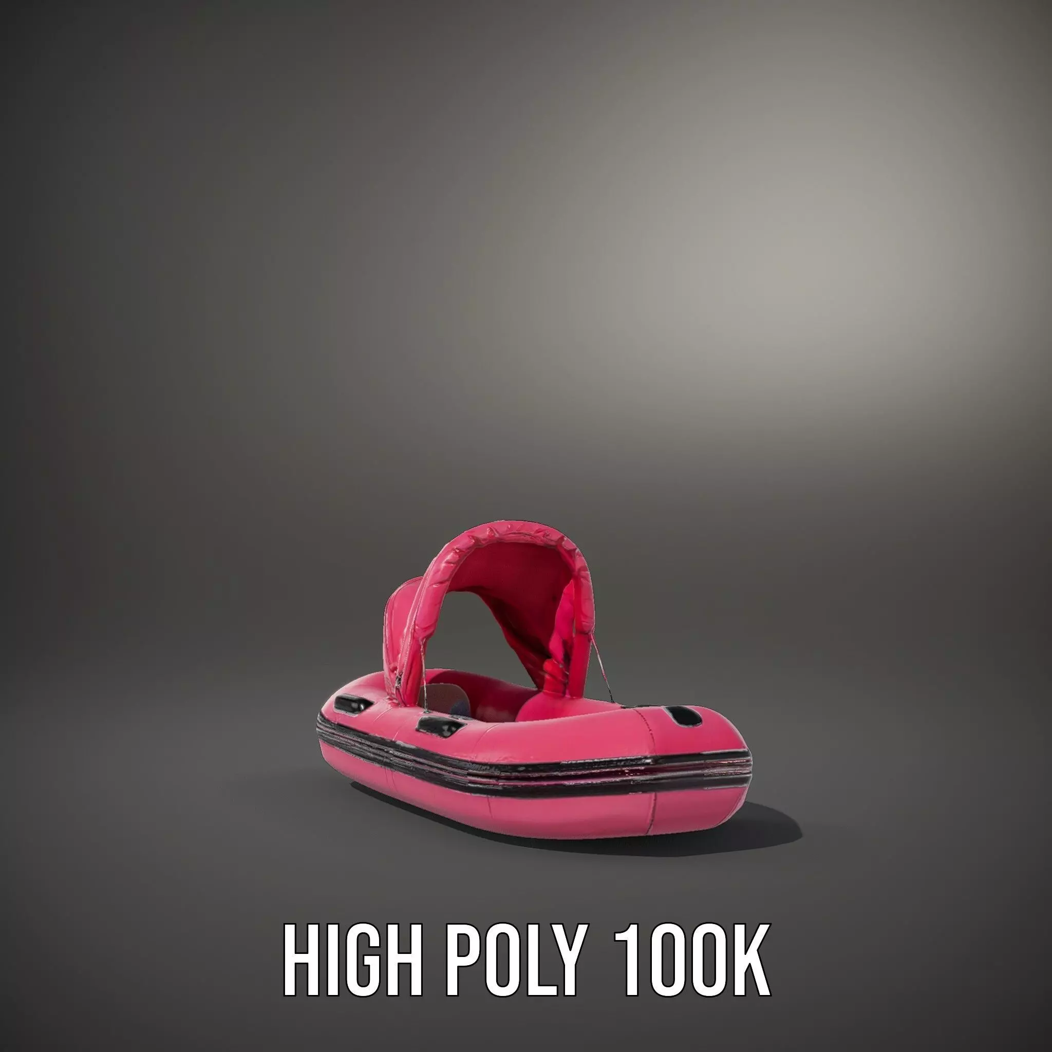 Pink Inflatable Boat model pack Low-poly 3D model_10