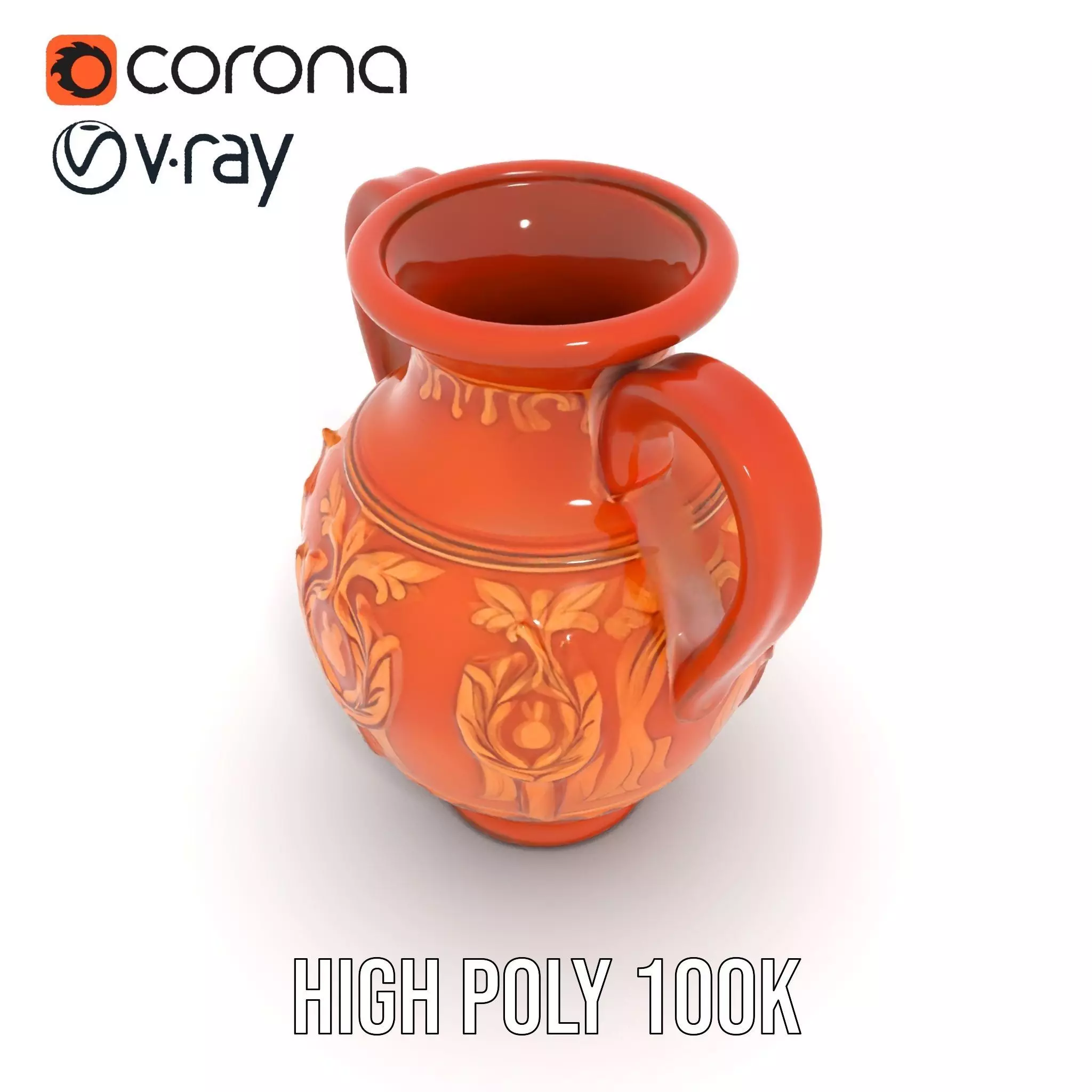 Terra Cotta Vase model pack Low-poly 3D model_18