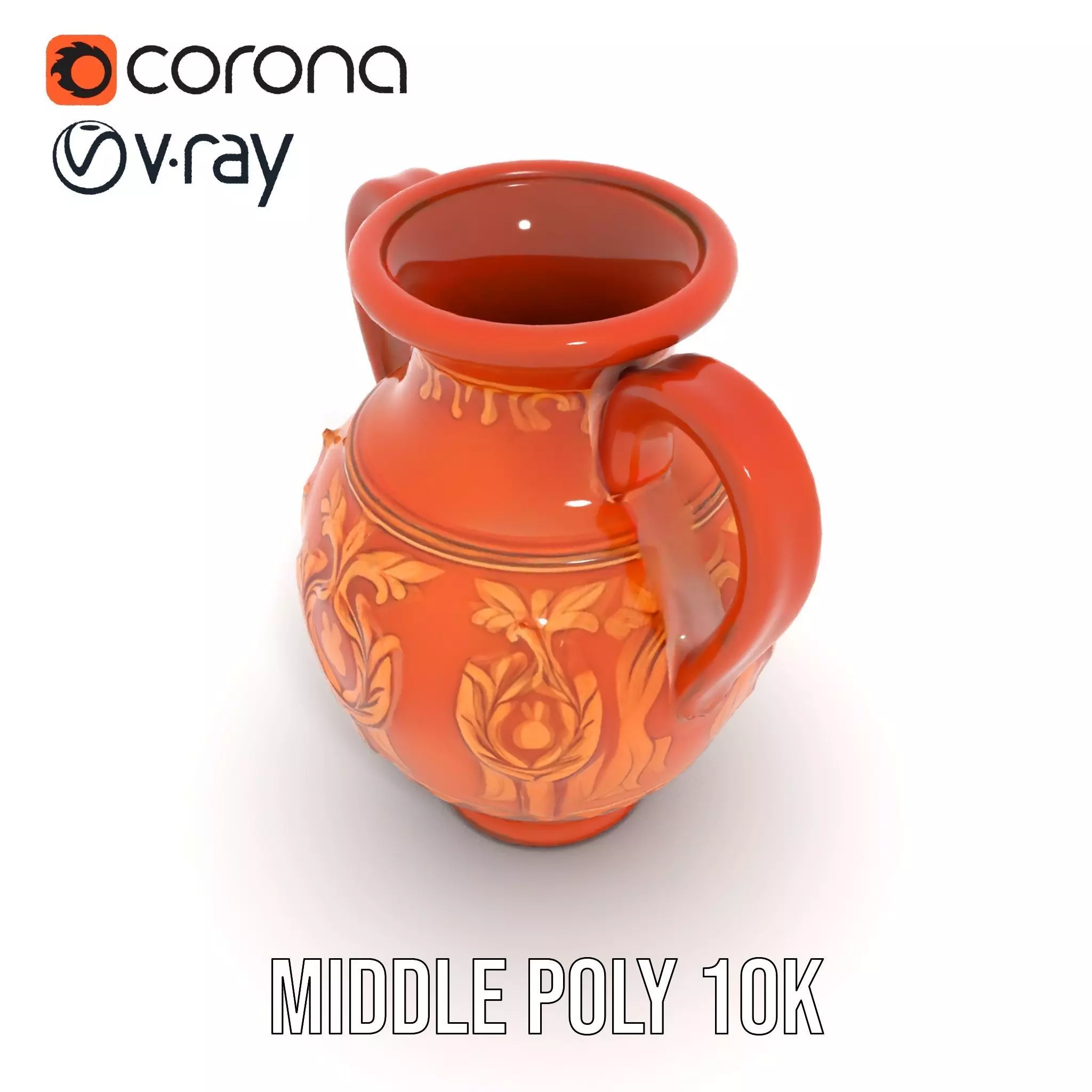 Terra Cotta Vase model pack Low-poly 3D model_11