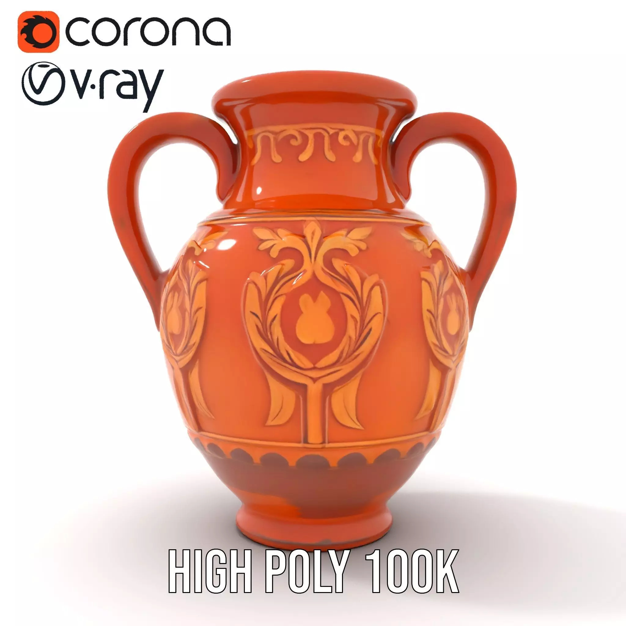 Terra Cotta Vase model pack Low-poly 3D model_28