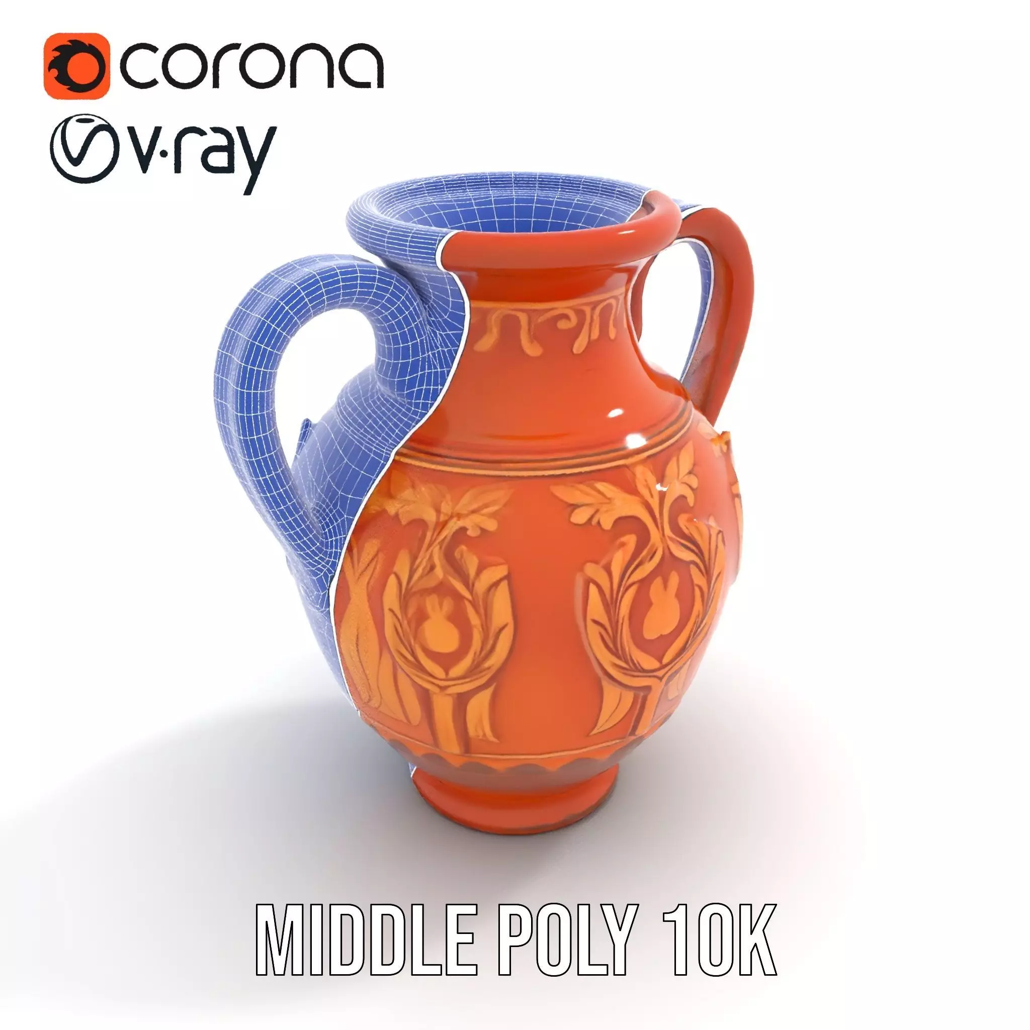 Terra Cotta Vase model pack Low-poly 3D model_21