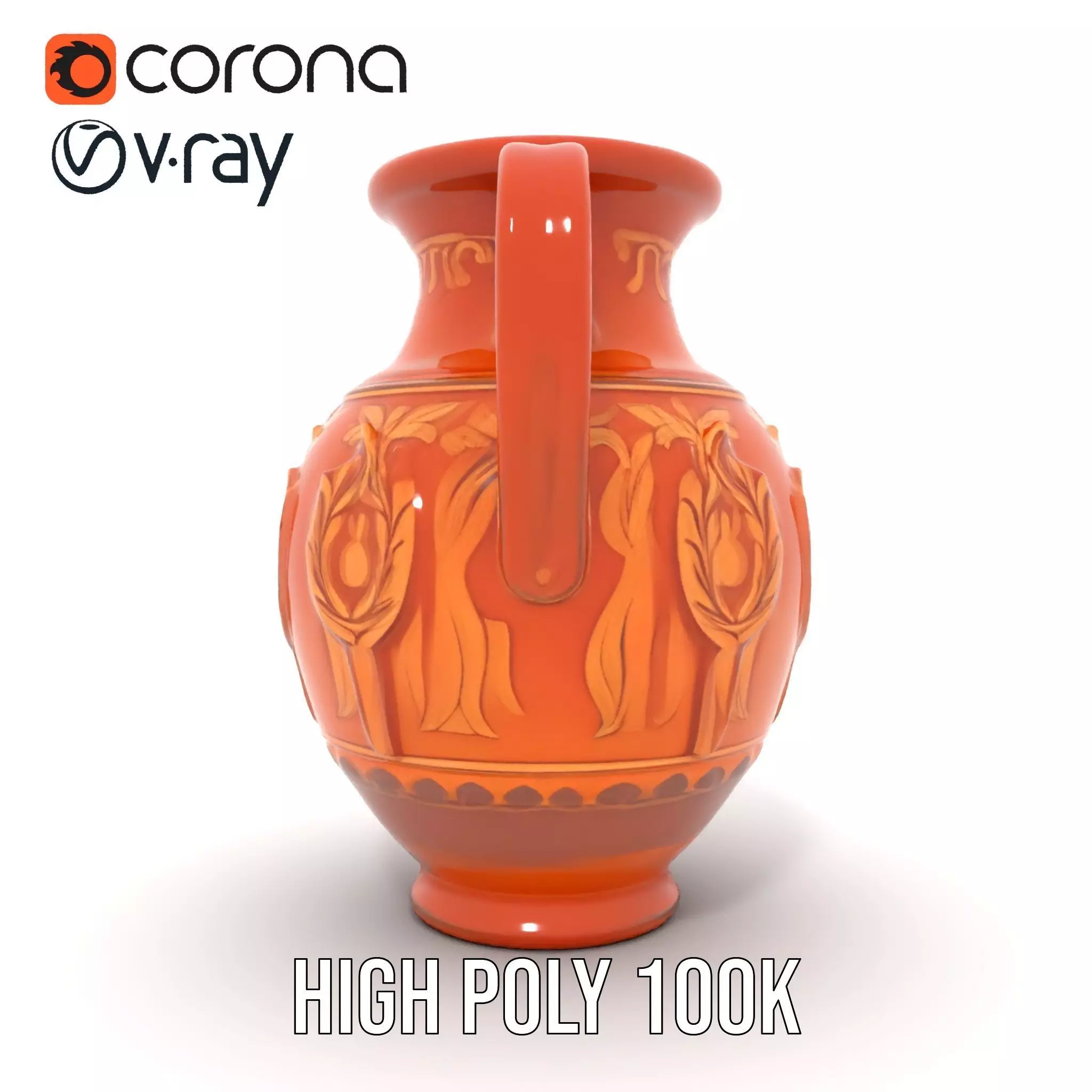 Terra Cotta Vase model pack Low-poly 3D model_31