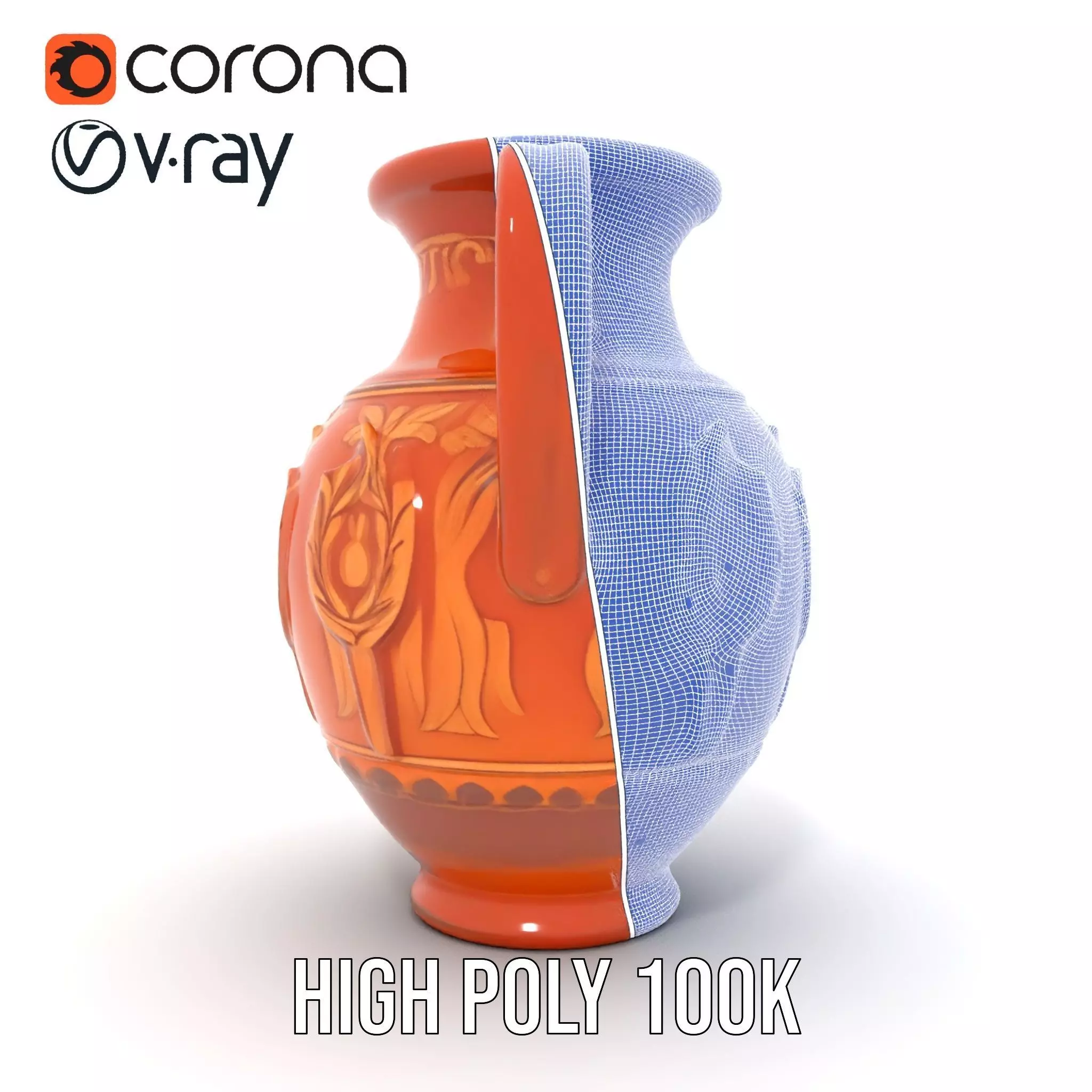 Terra Cotta Vase model pack Low-poly 3D model_34