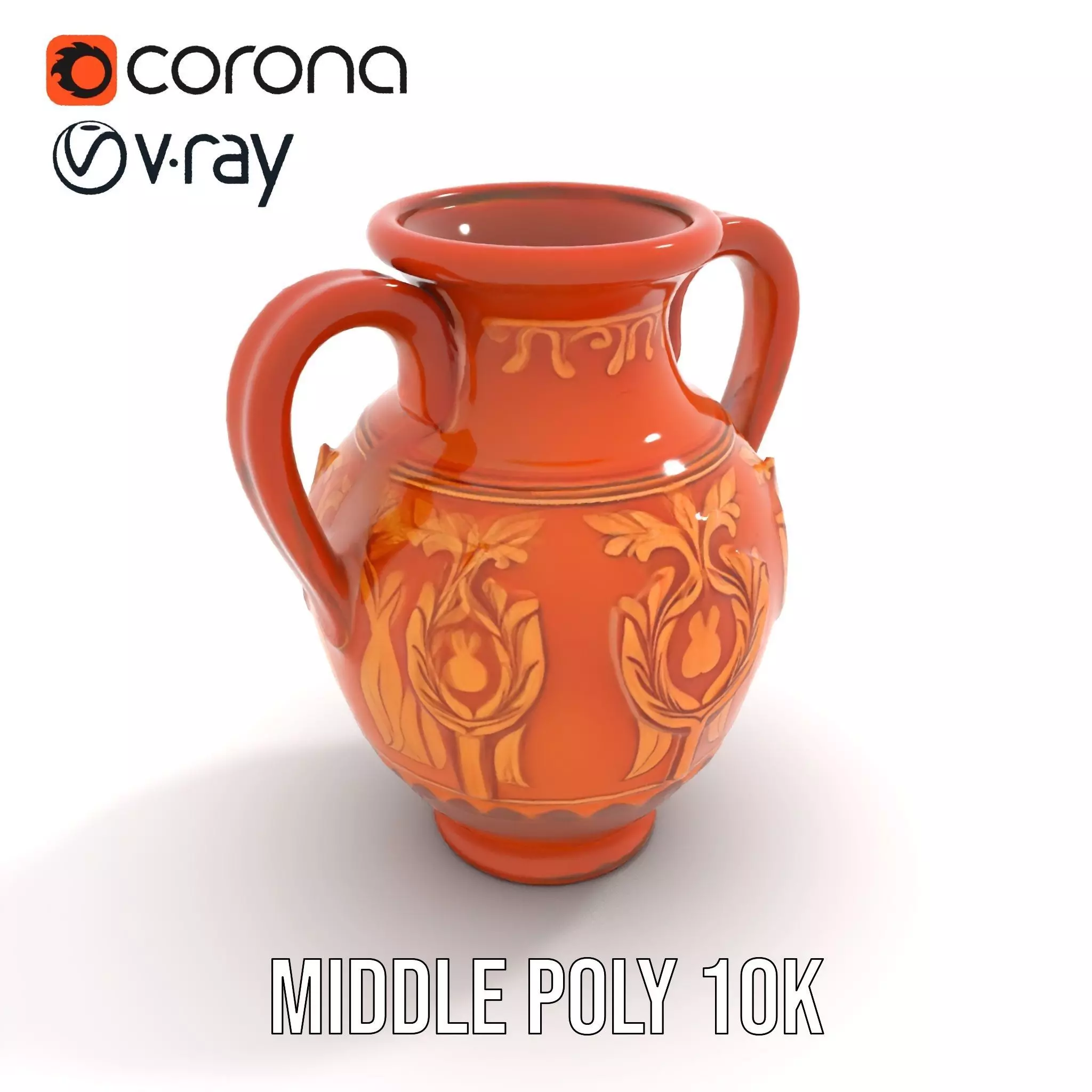Terra Cotta Vase model pack Low-poly 3D model_6