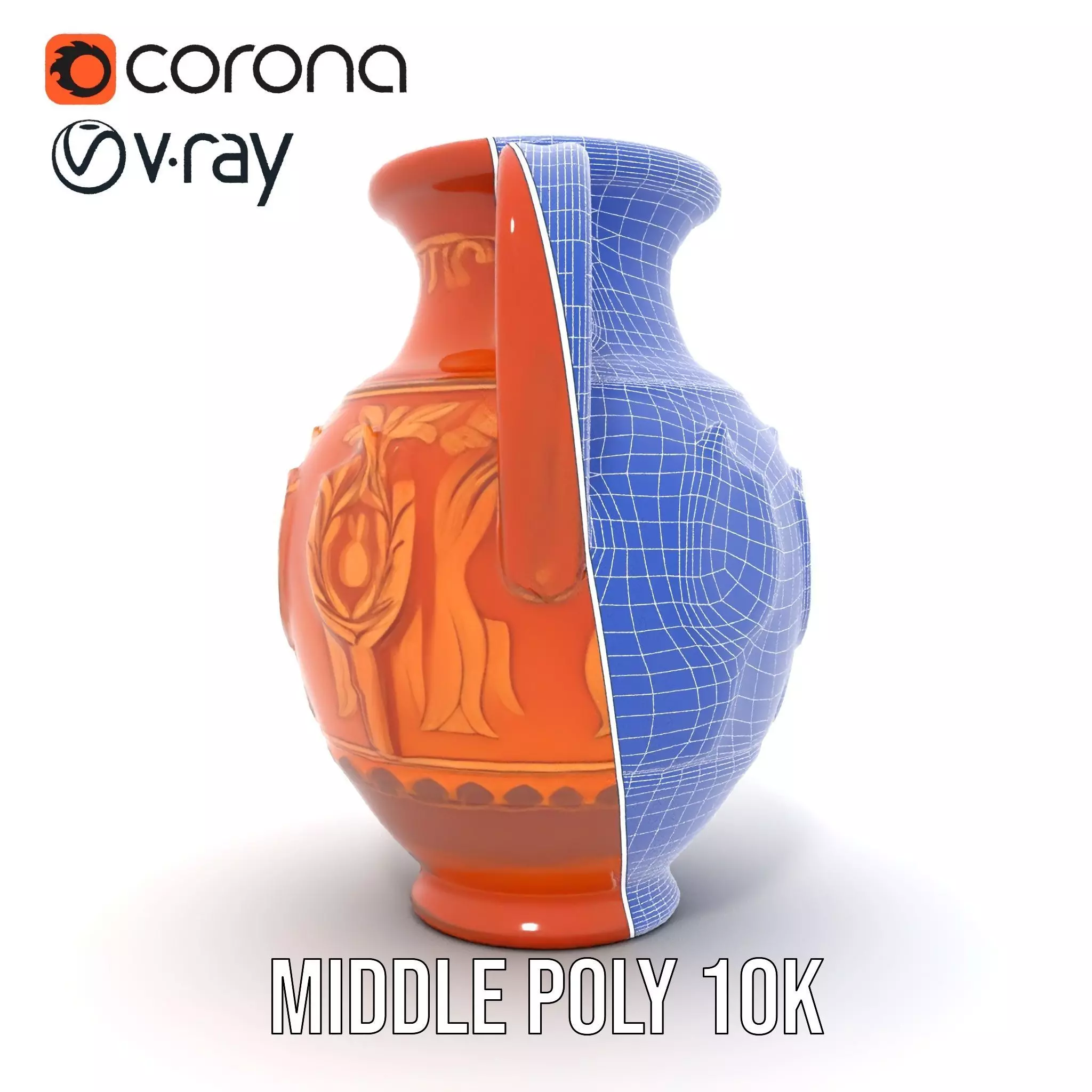 Terra Cotta Vase model pack Low-poly 3D model_26