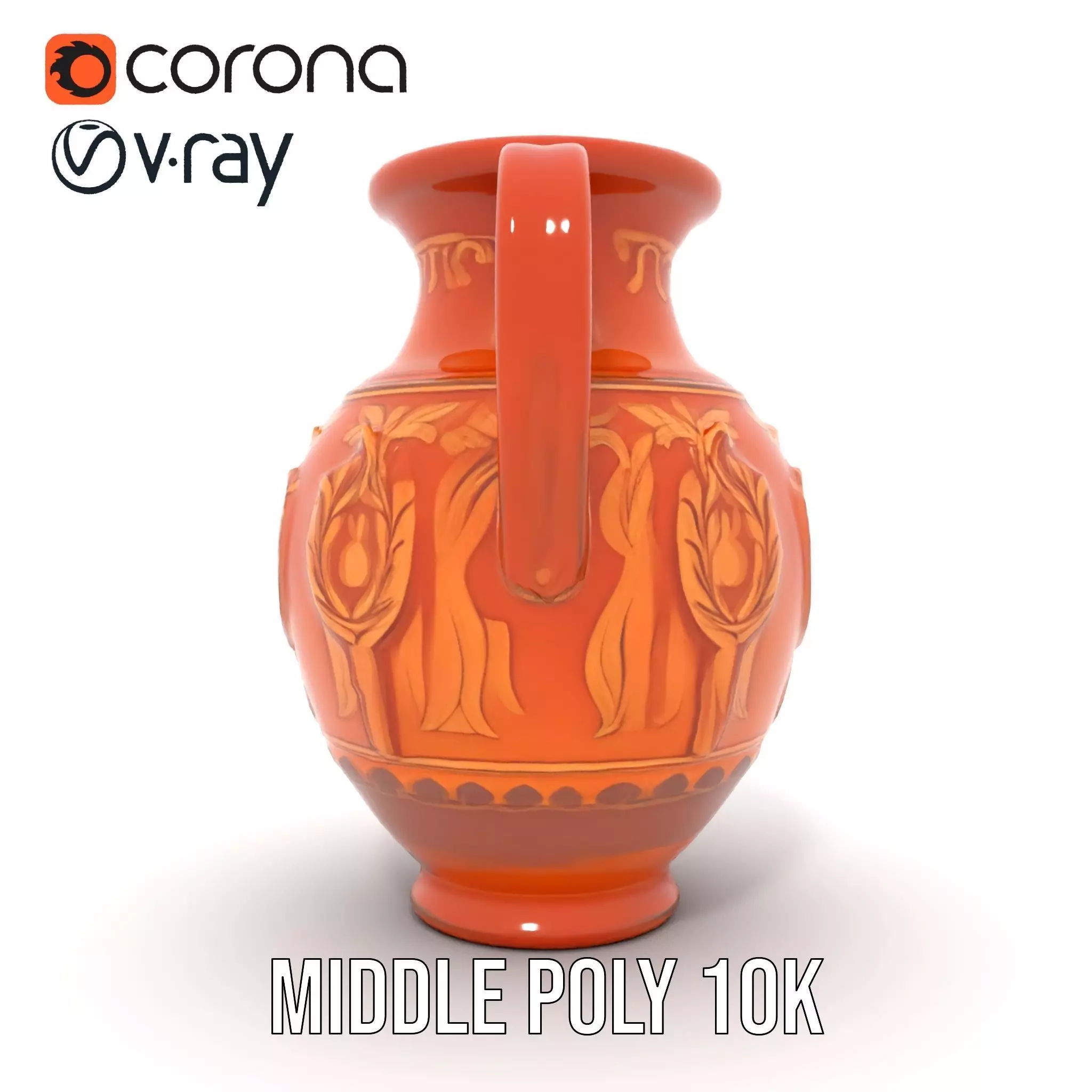 Terra Cotta Vase model pack Low-poly 3D model_5
