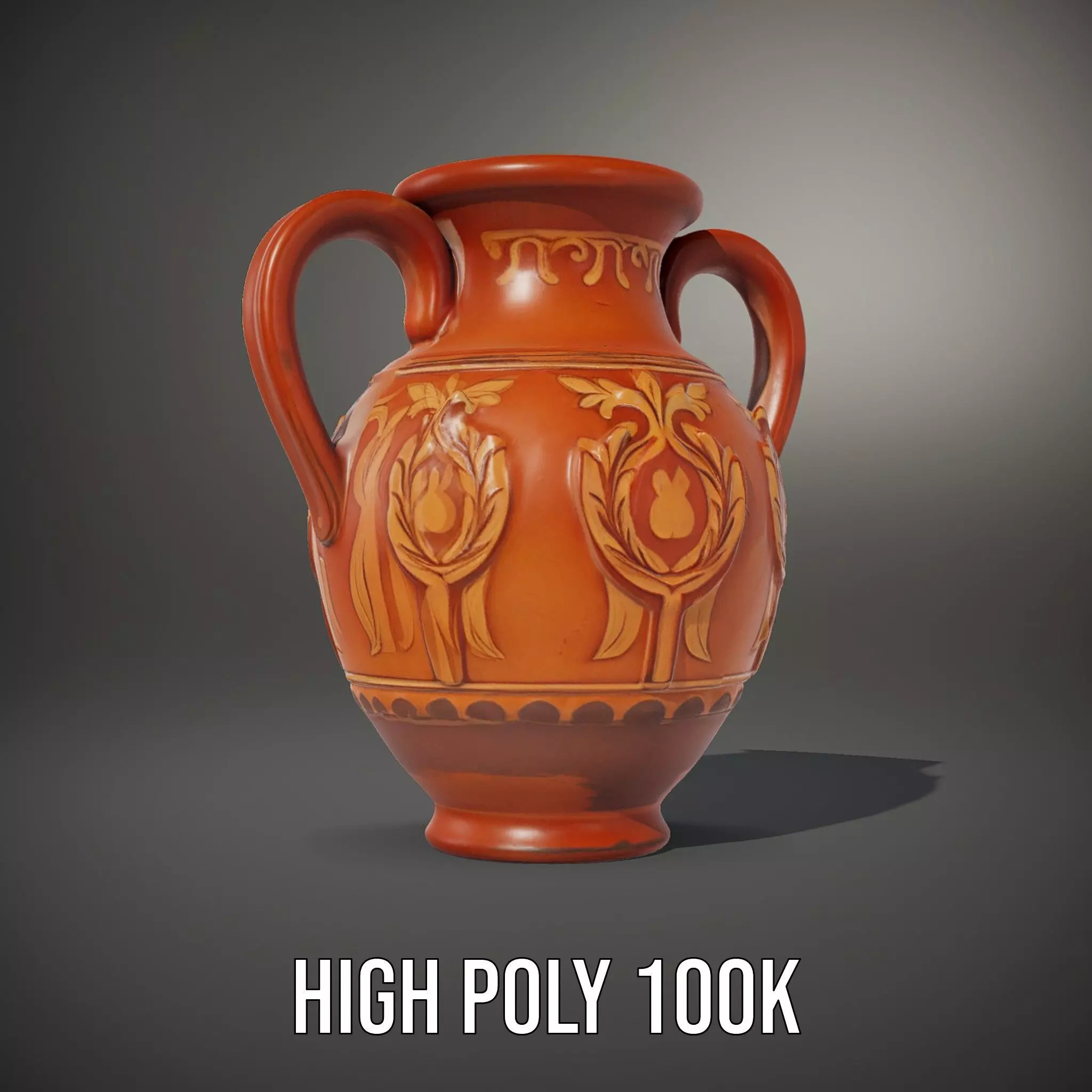 Terra Cotta Vase model pack Low-poly 3D model_10