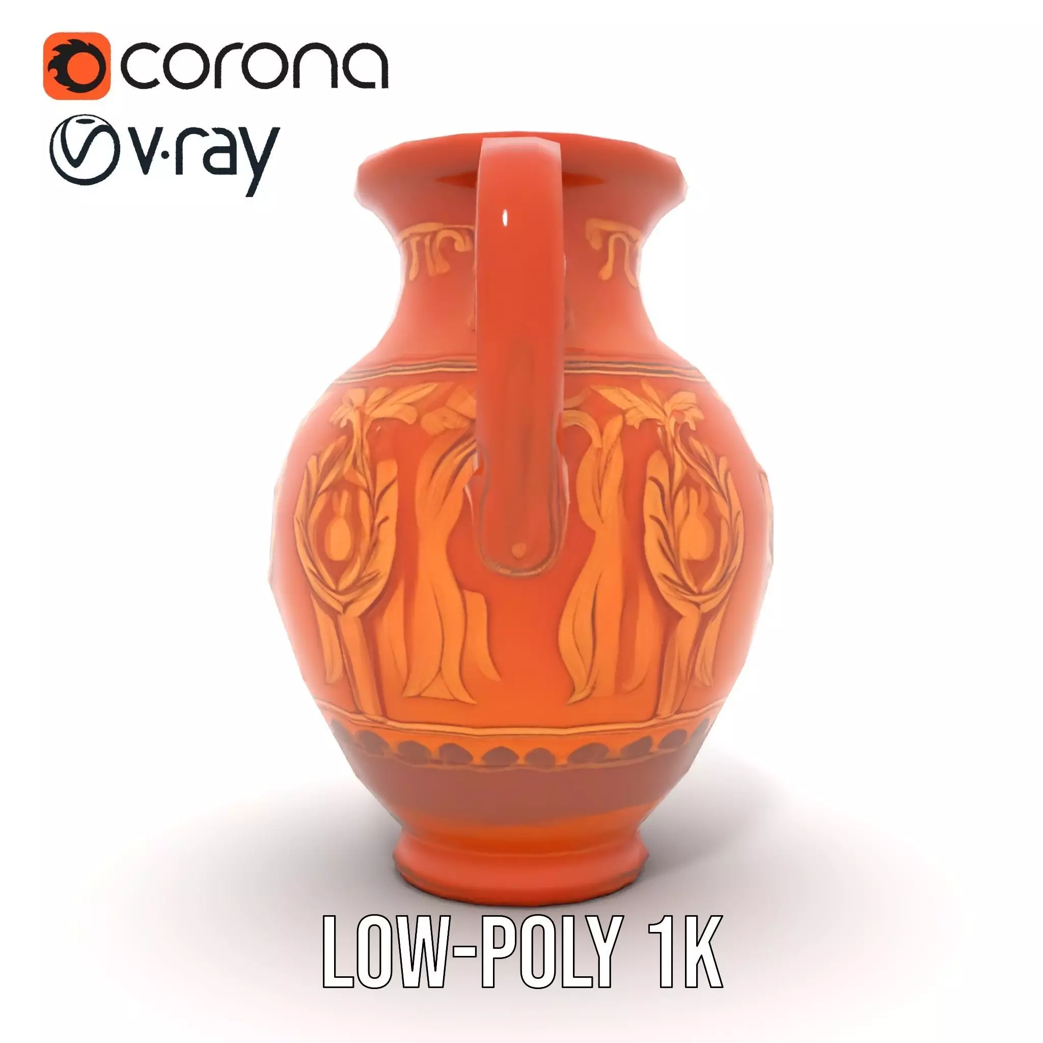 Terra Cotta Vase model pack Low-poly 3D model_20