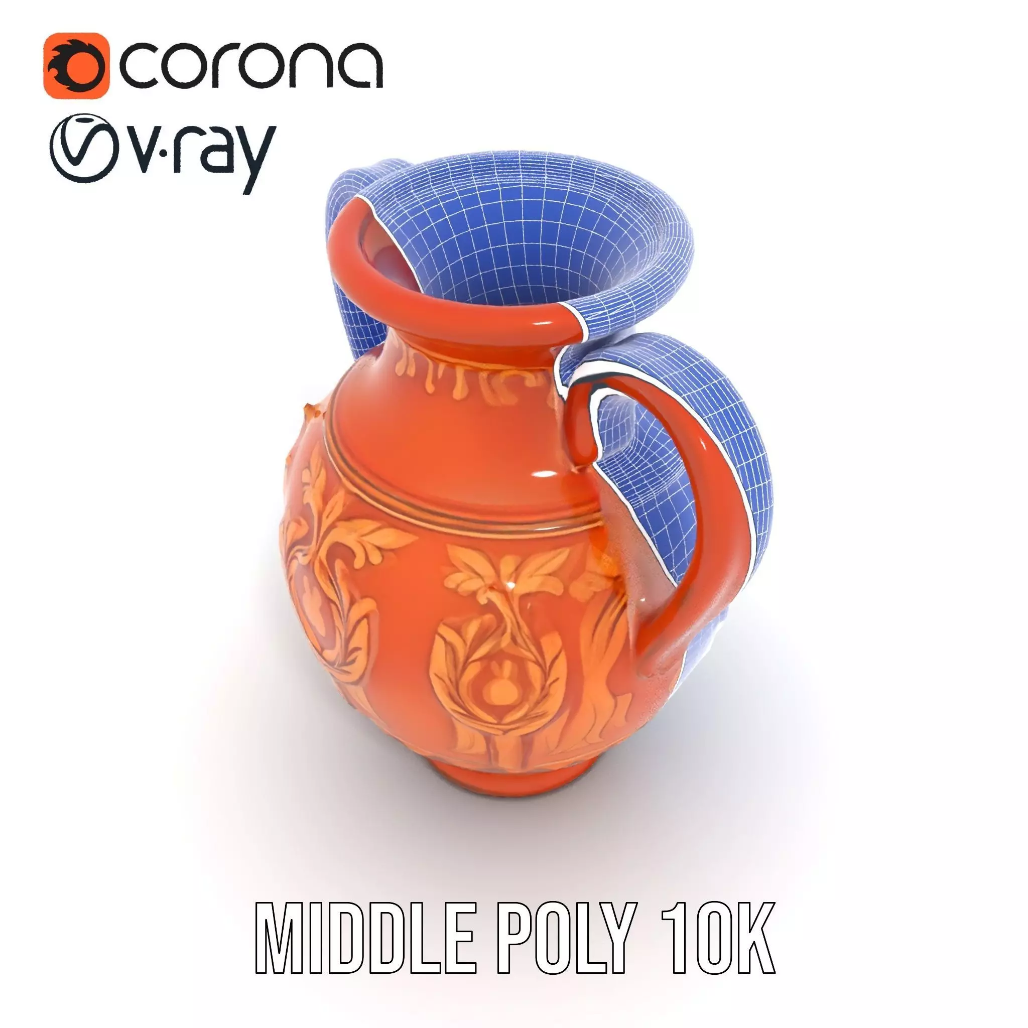Terra Cotta Vase model pack Low-poly 3D model_24