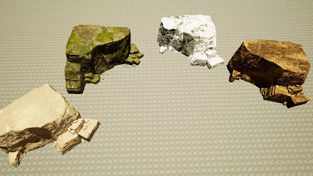 Mountain environment-pack v01 Low-poly 3D model_2