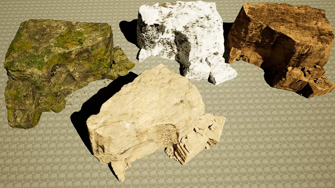 Mountain environment-pack v01 Low-poly 3D model_1