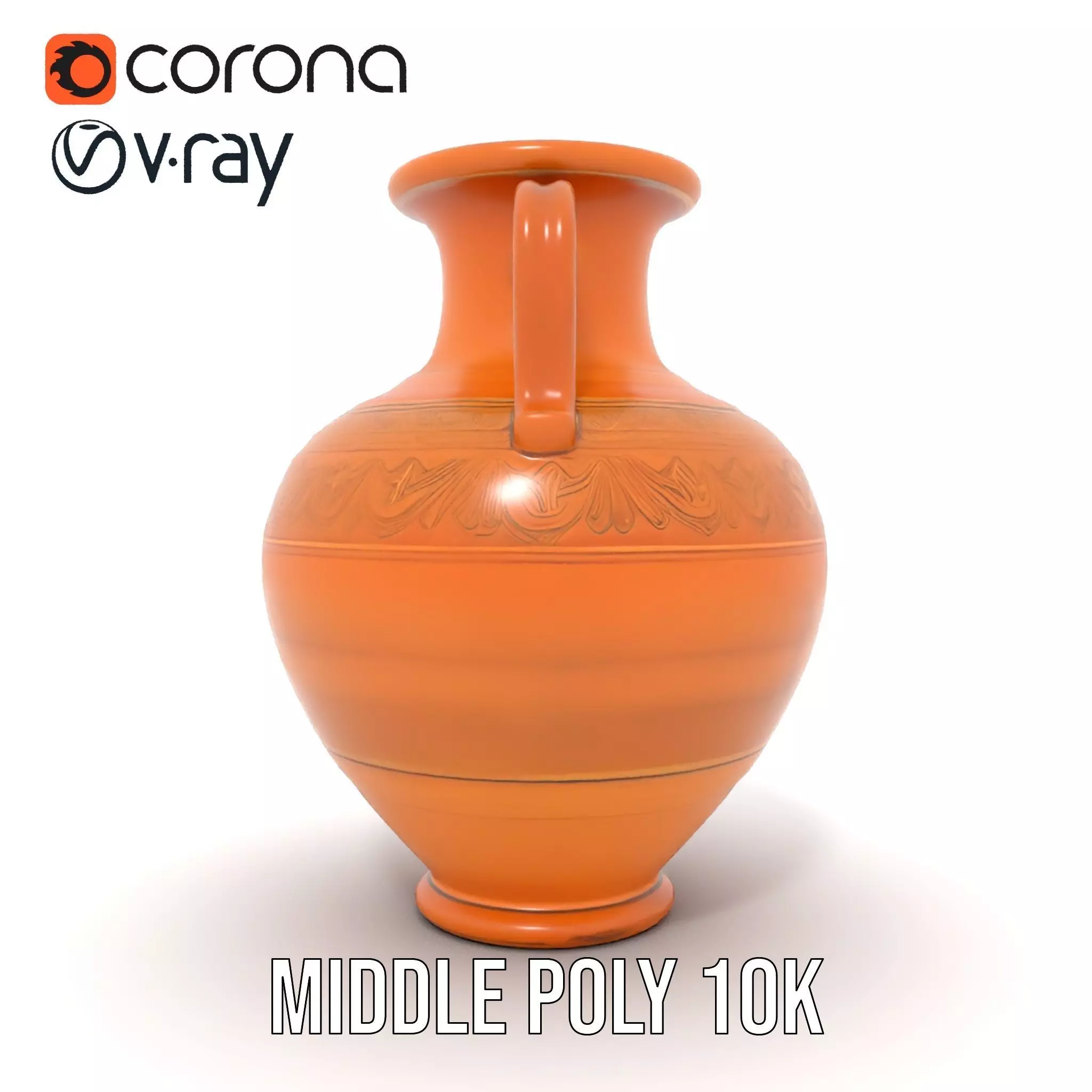 Terracotta Amphora model pack Low-poly 3D model_6