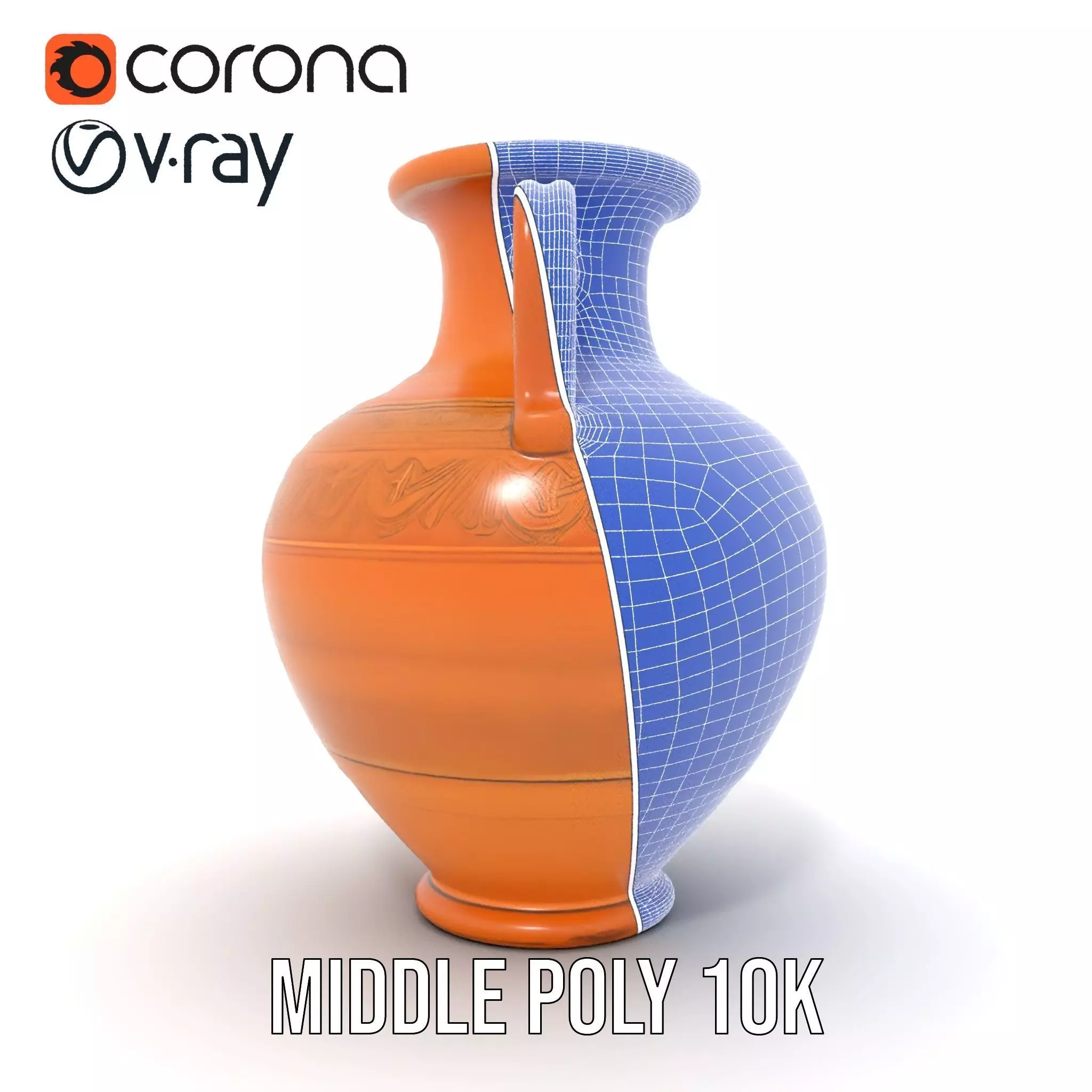 Terracotta Amphora model pack Low-poly 3D model_26