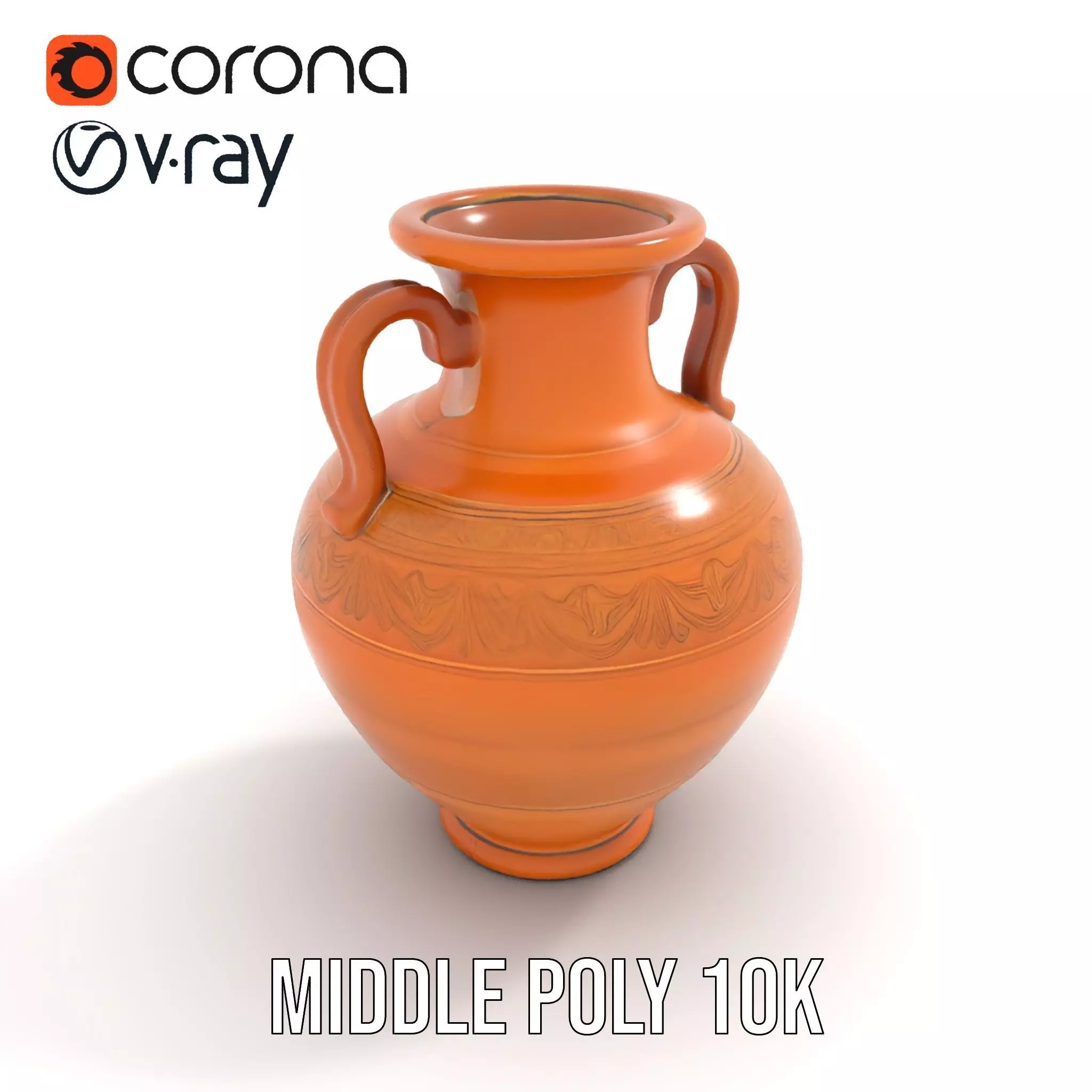 Terracotta Amphora model pack Low-poly 3D model_11