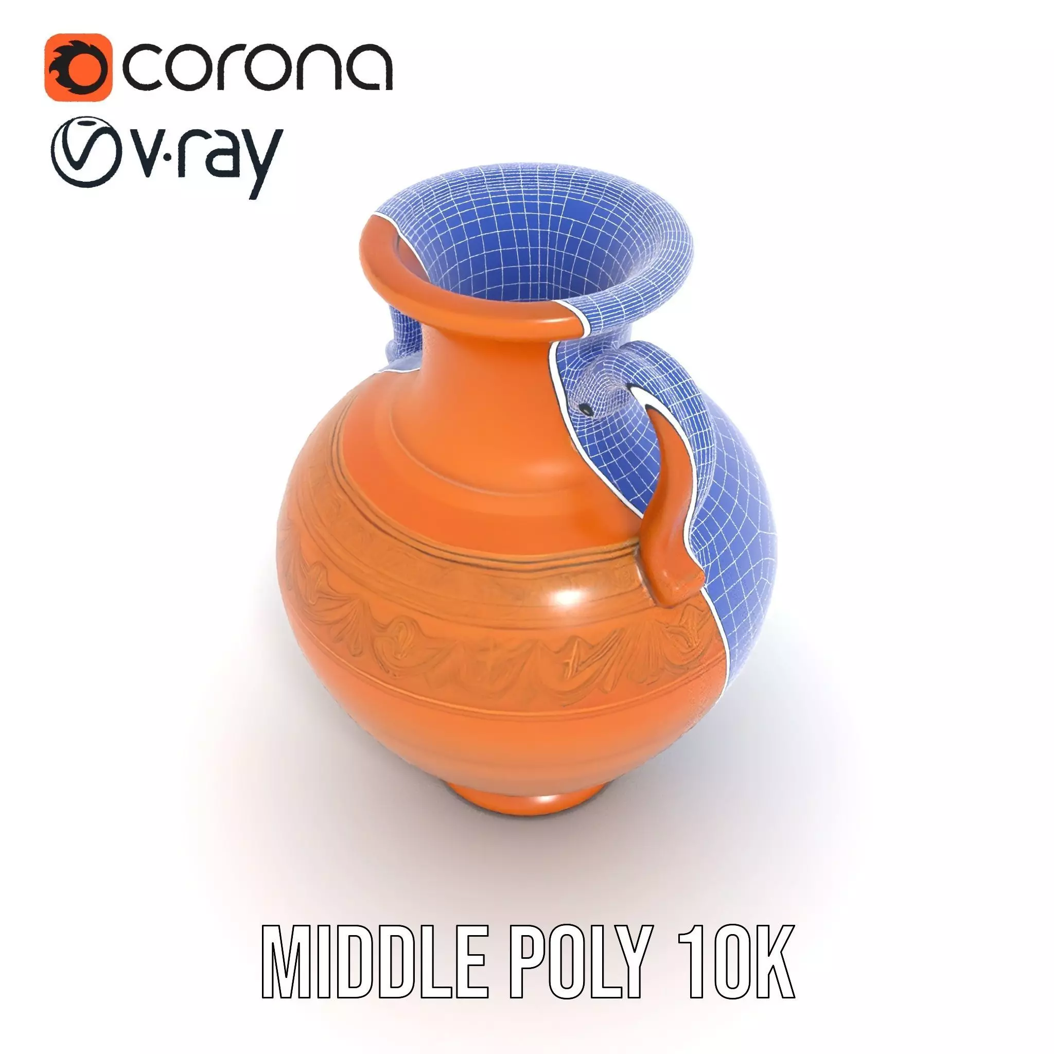 Terracotta Amphora model pack Low-poly 3D model_29