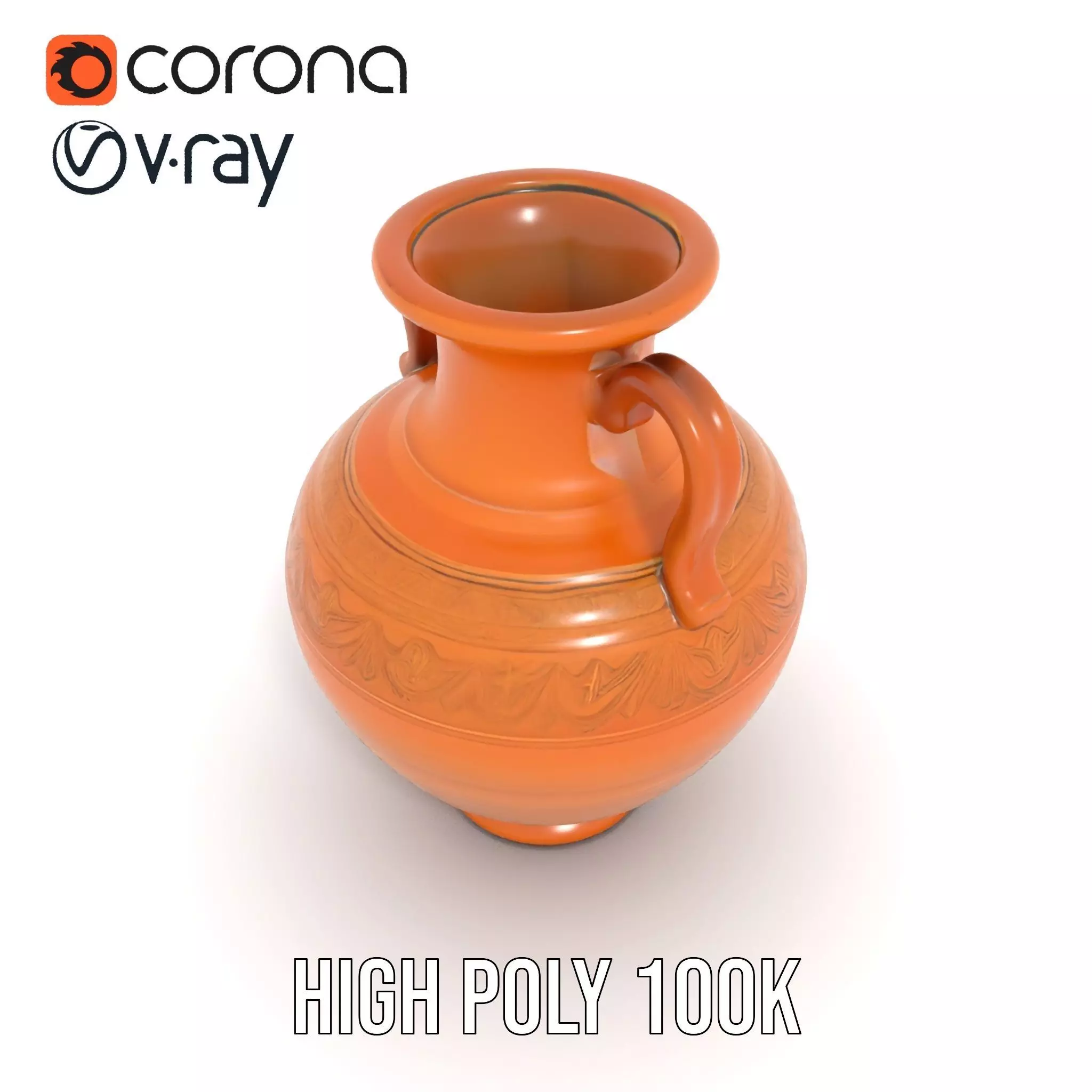 Terracotta Amphora model pack Low-poly 3D model_17