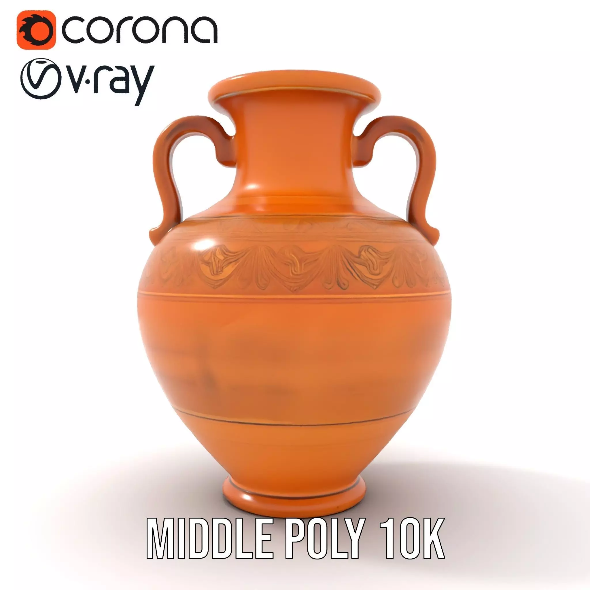 Terracotta Amphora model pack Low-poly 3D model_5