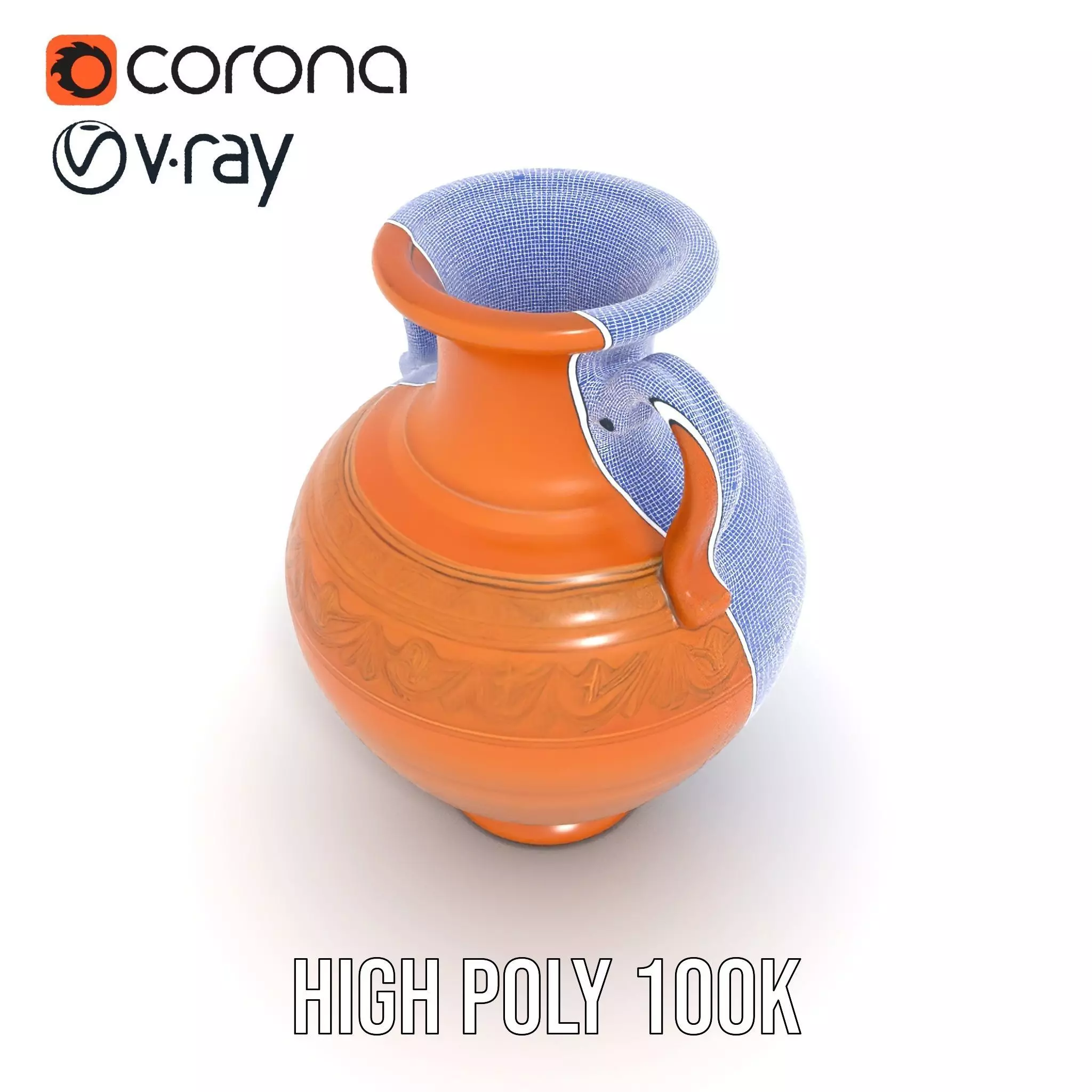 Terracotta Amphora model pack Low-poly 3D model_32