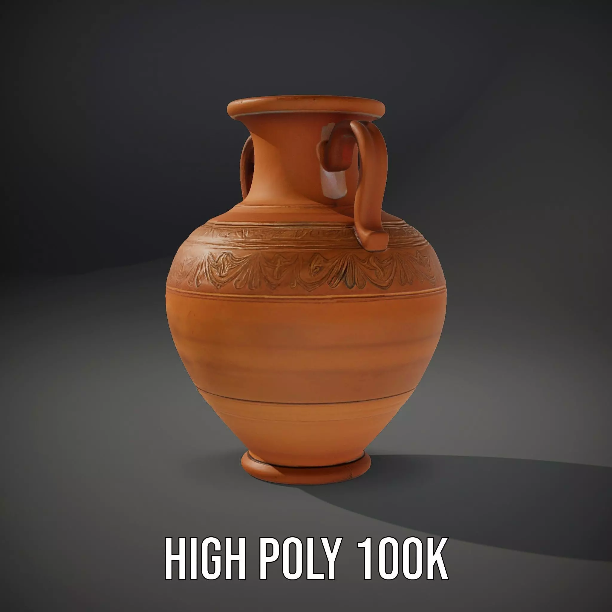 Terracotta Amphora model pack Low-poly 3D model_10
