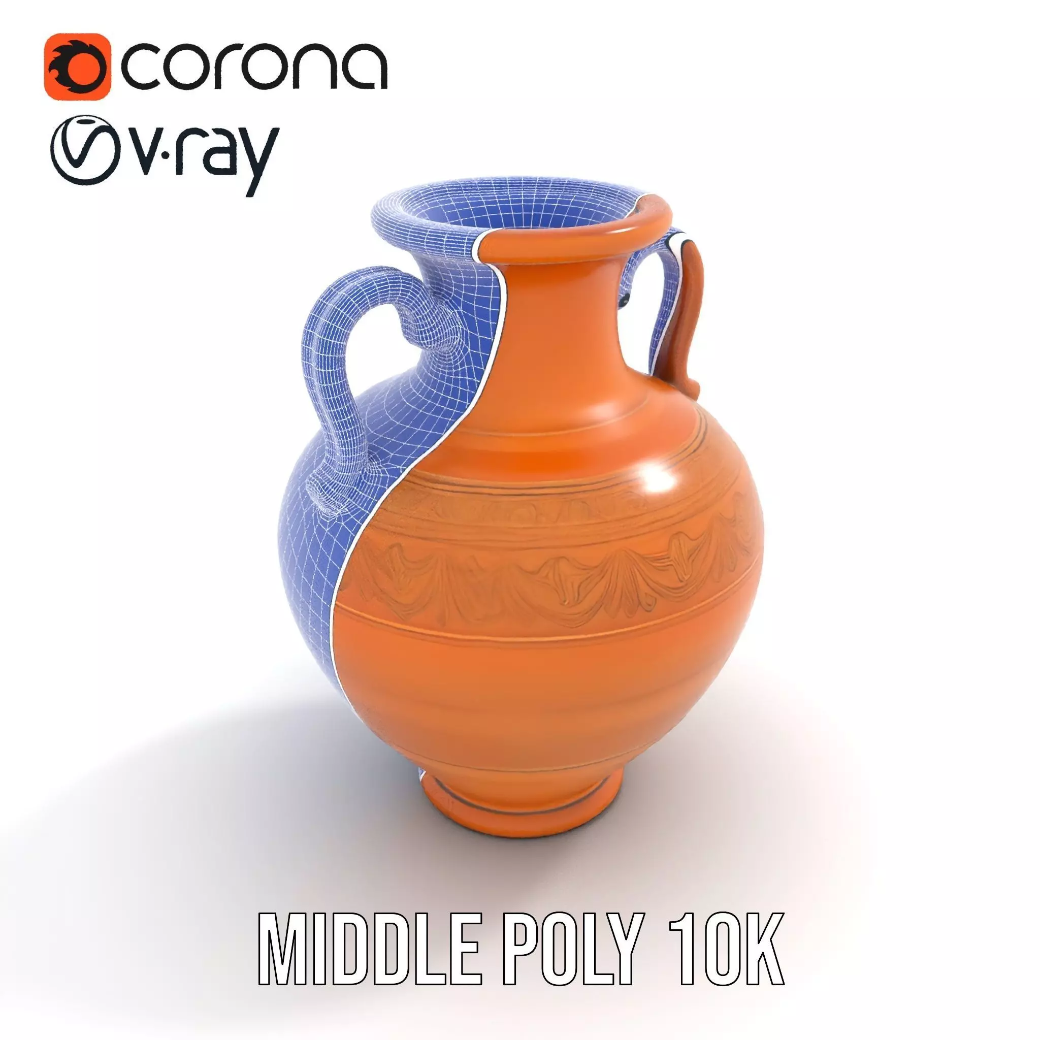 Terracotta Amphora model pack Low-poly 3D model_23