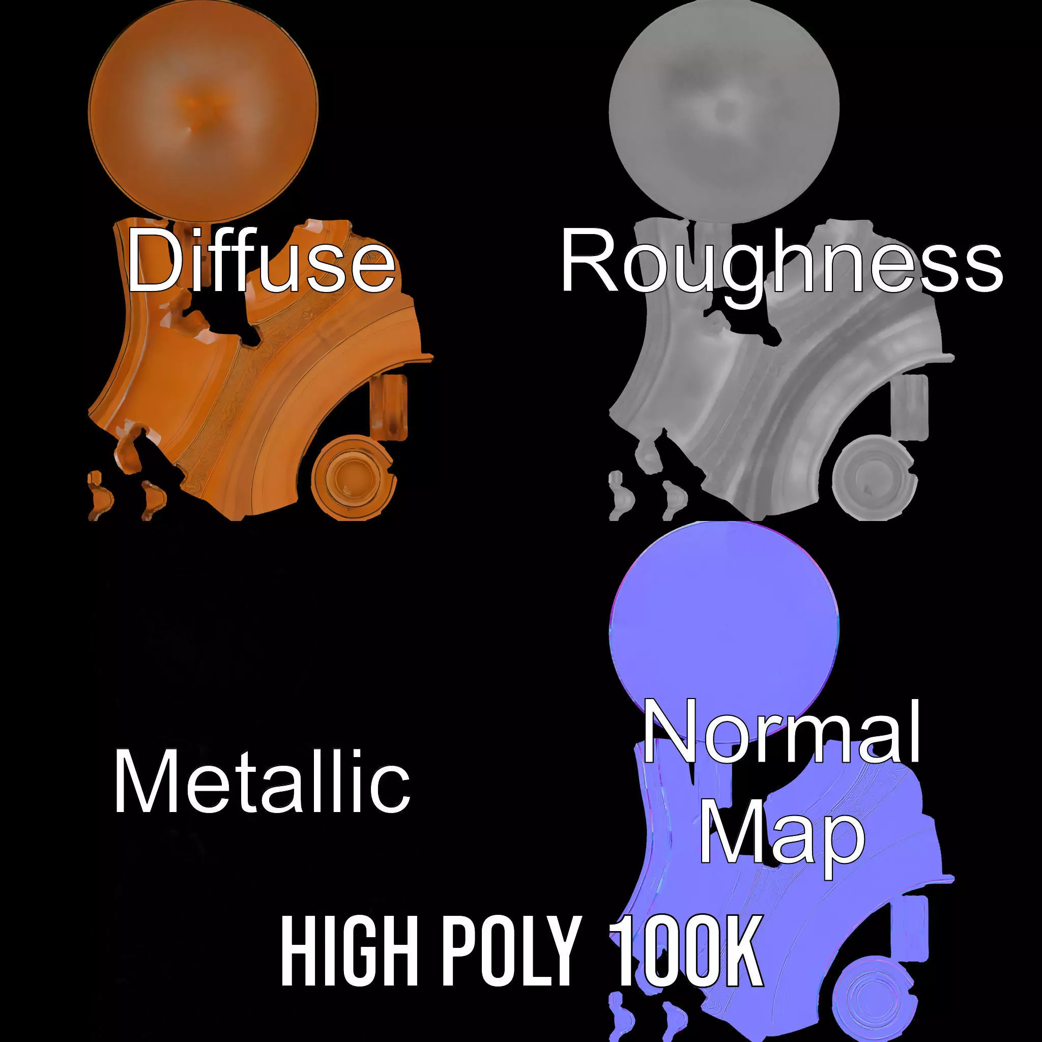 Terracotta Amphora model pack Low-poly 3D model_3