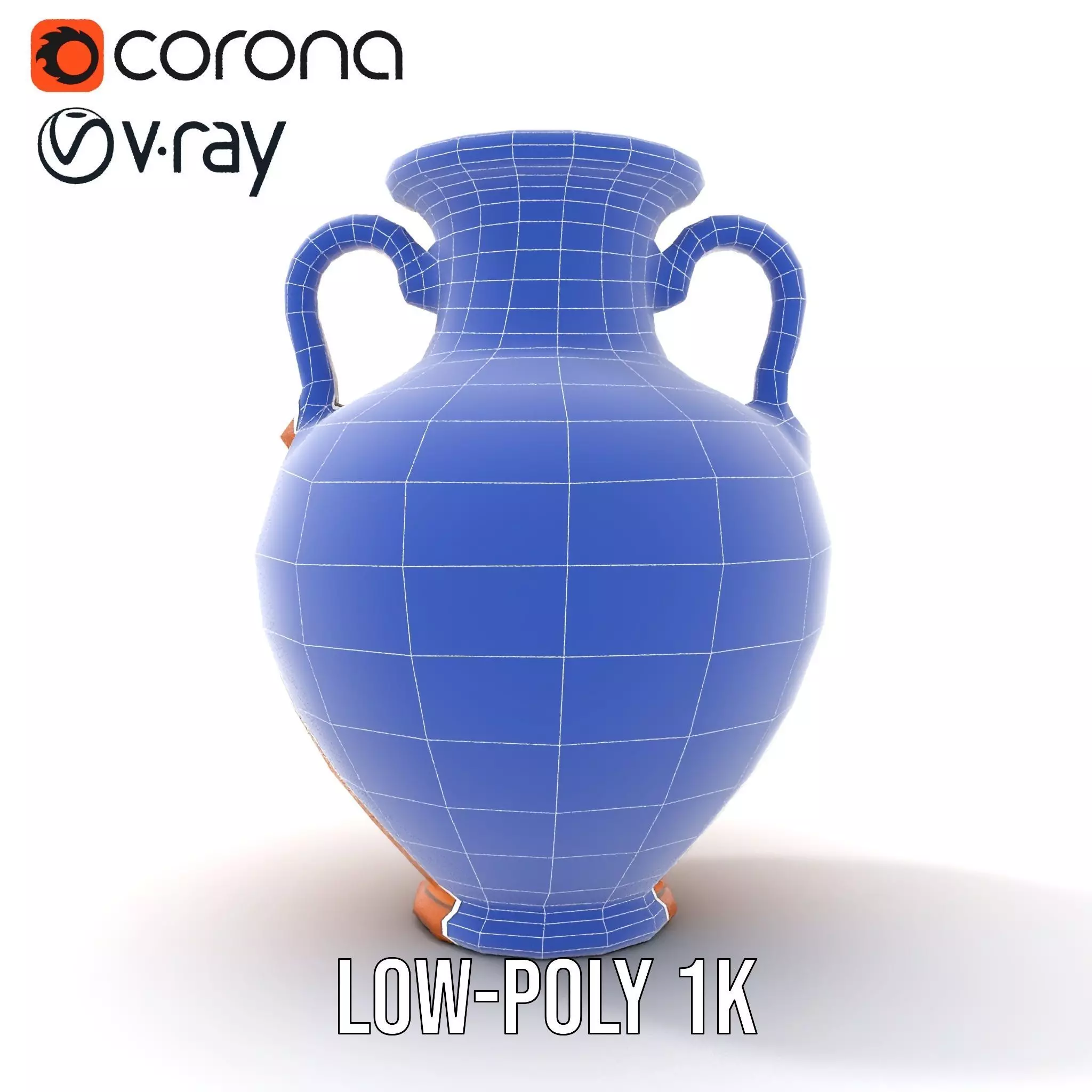Terracotta Amphora model pack Low-poly 3D model_16
