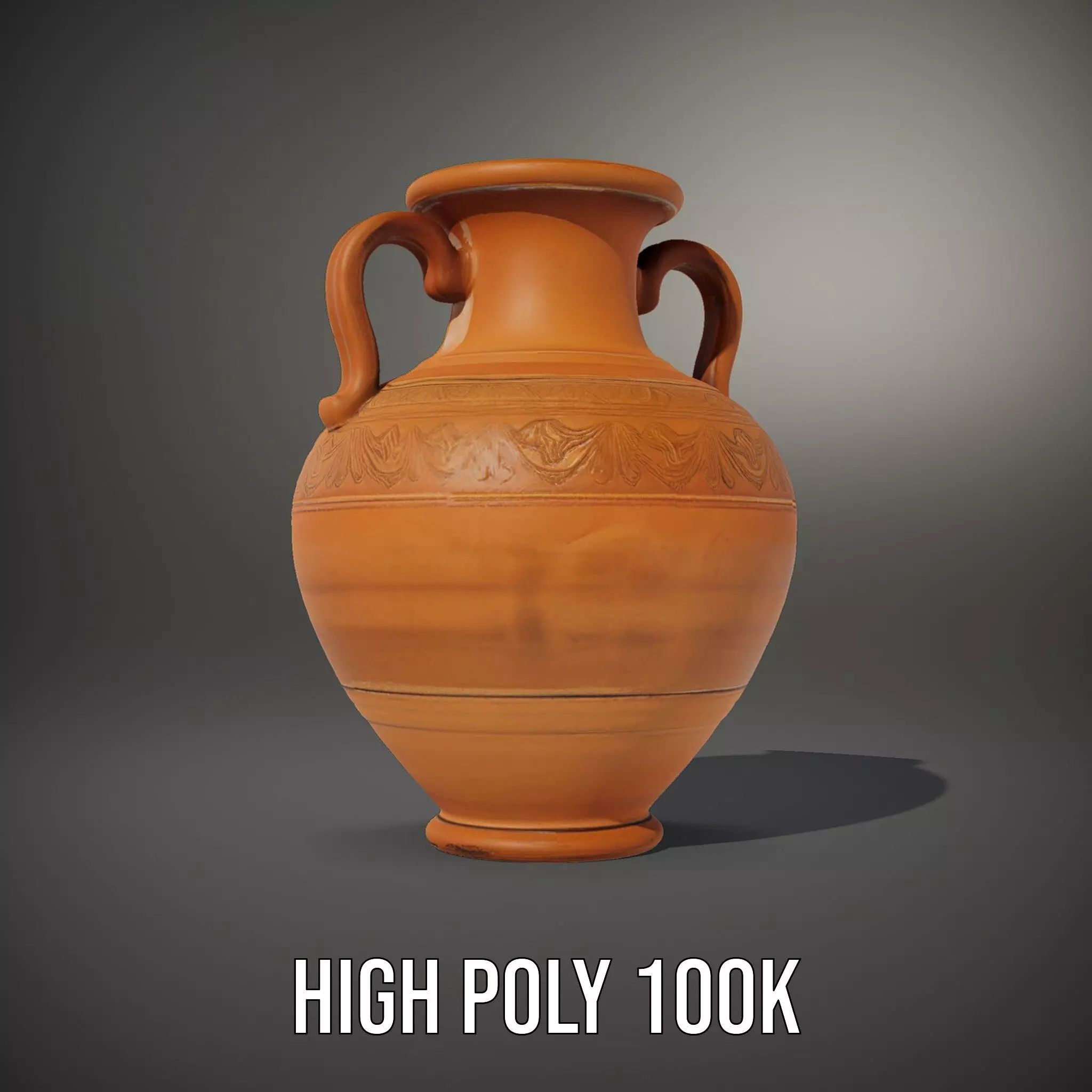 Terracotta Amphora model pack Low-poly 3D model_8