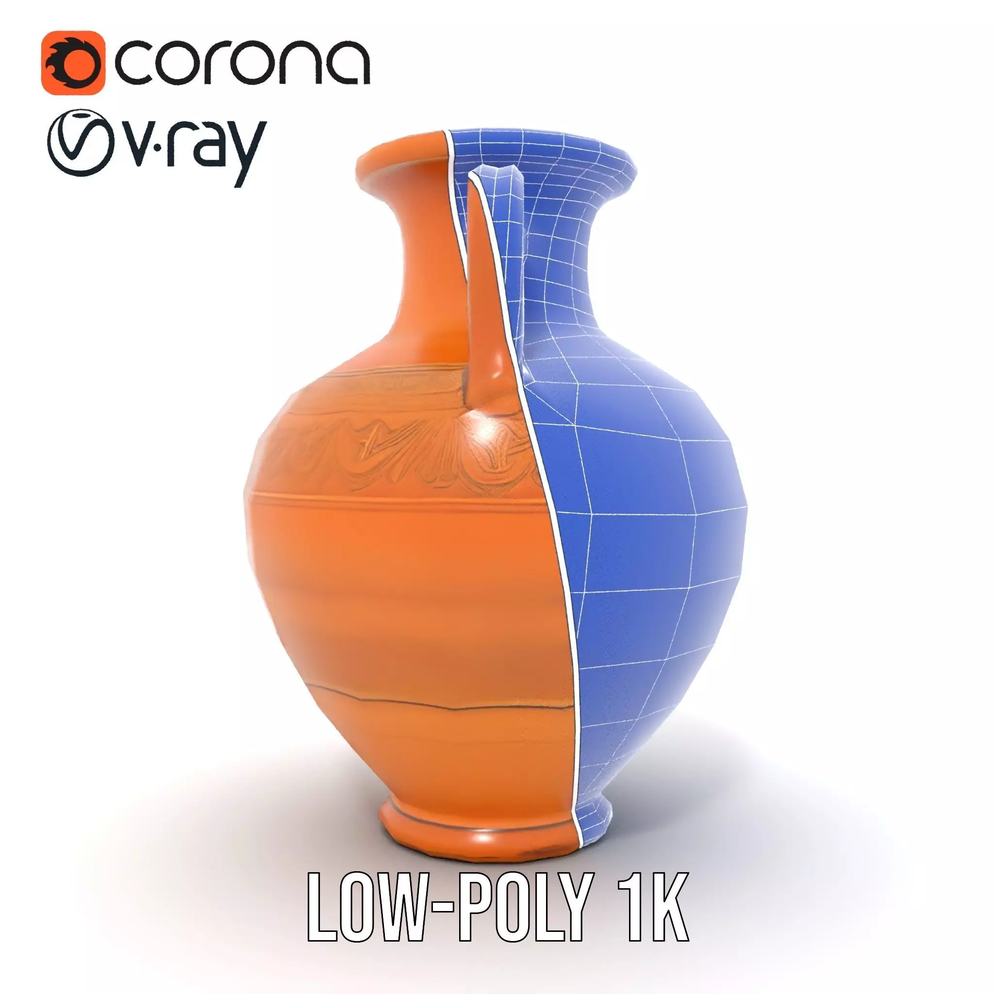 Terracotta Amphora model pack Low-poly 3D model_30