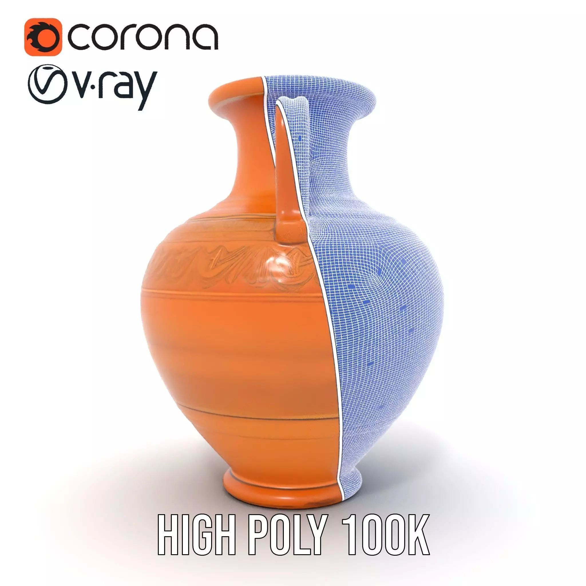 Terracotta Amphora model pack Low-poly 3D model_33