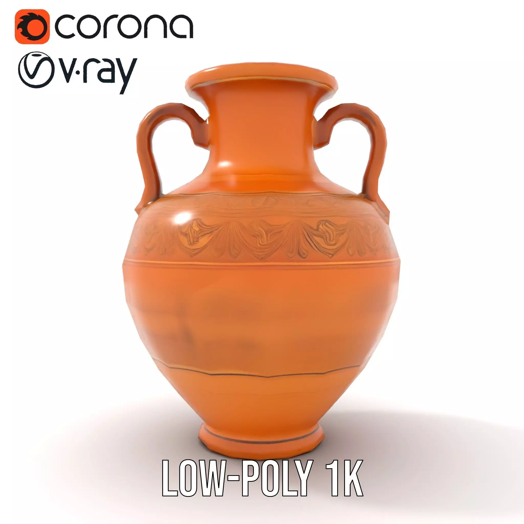 Terracotta Amphora model pack Low-poly 3D model_14