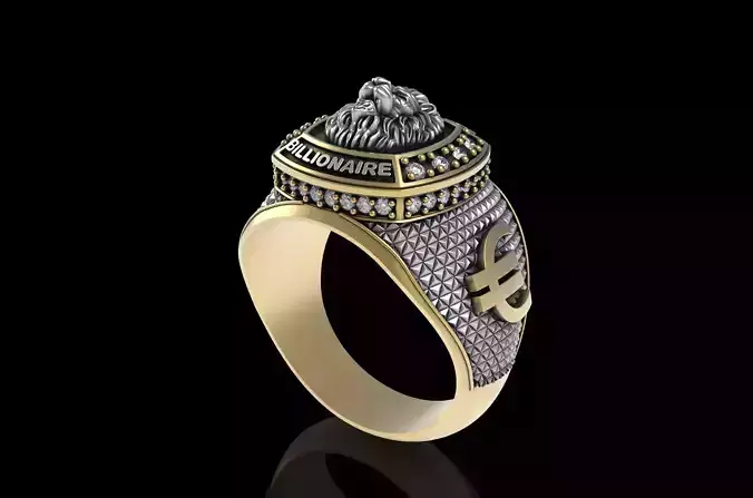 Lion Head Billionaire Hip Hop Ring