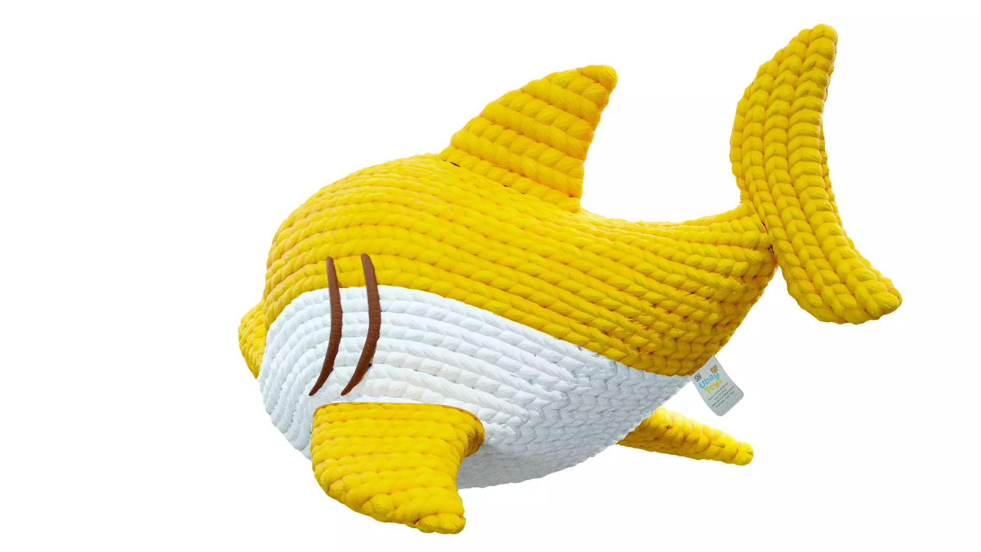 Knitted doll baby shark 3D model_5