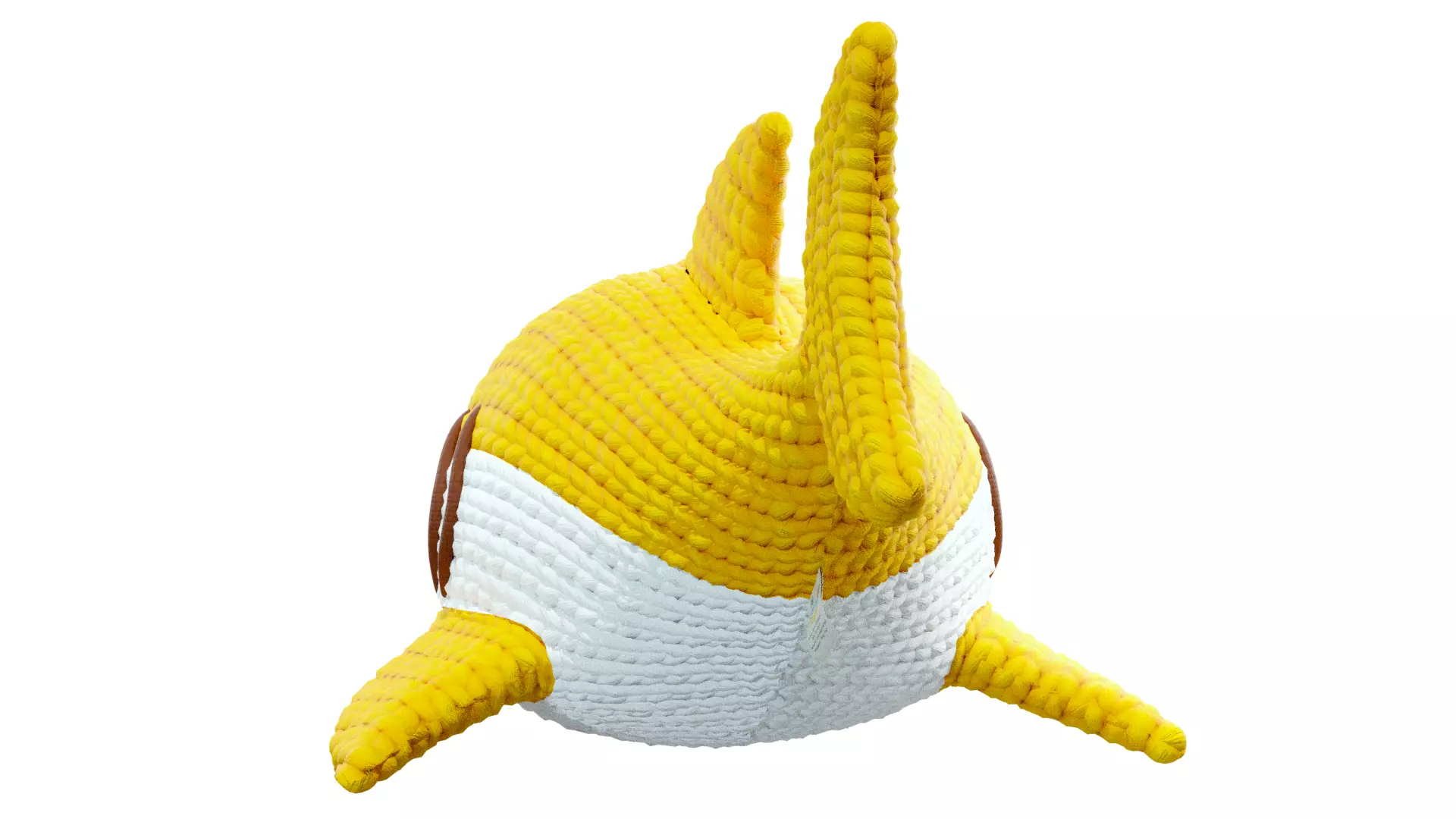 Knitted doll baby shark 3D model_4