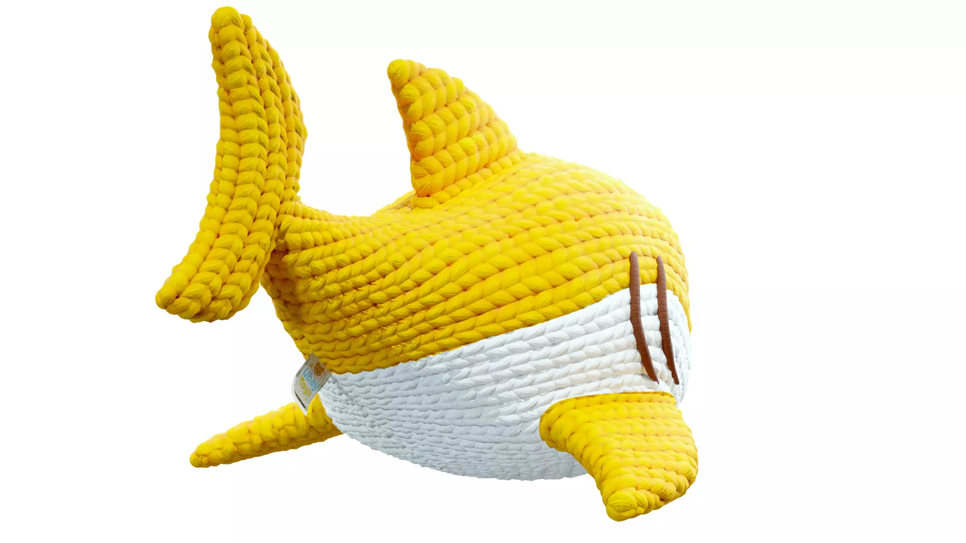 Knitted doll baby shark 3D model_3