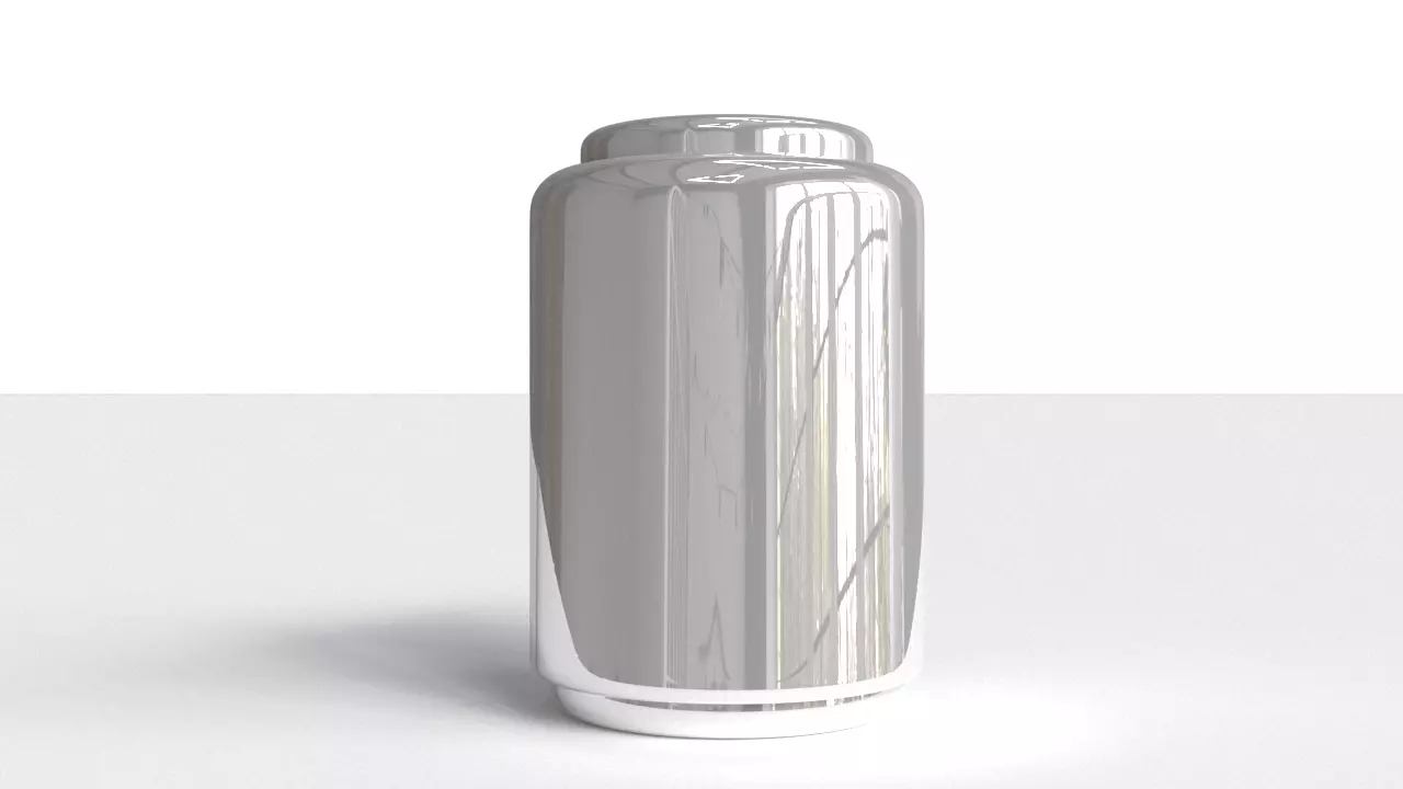Aluminium Rounded Decorative Tin Can 3D model_1