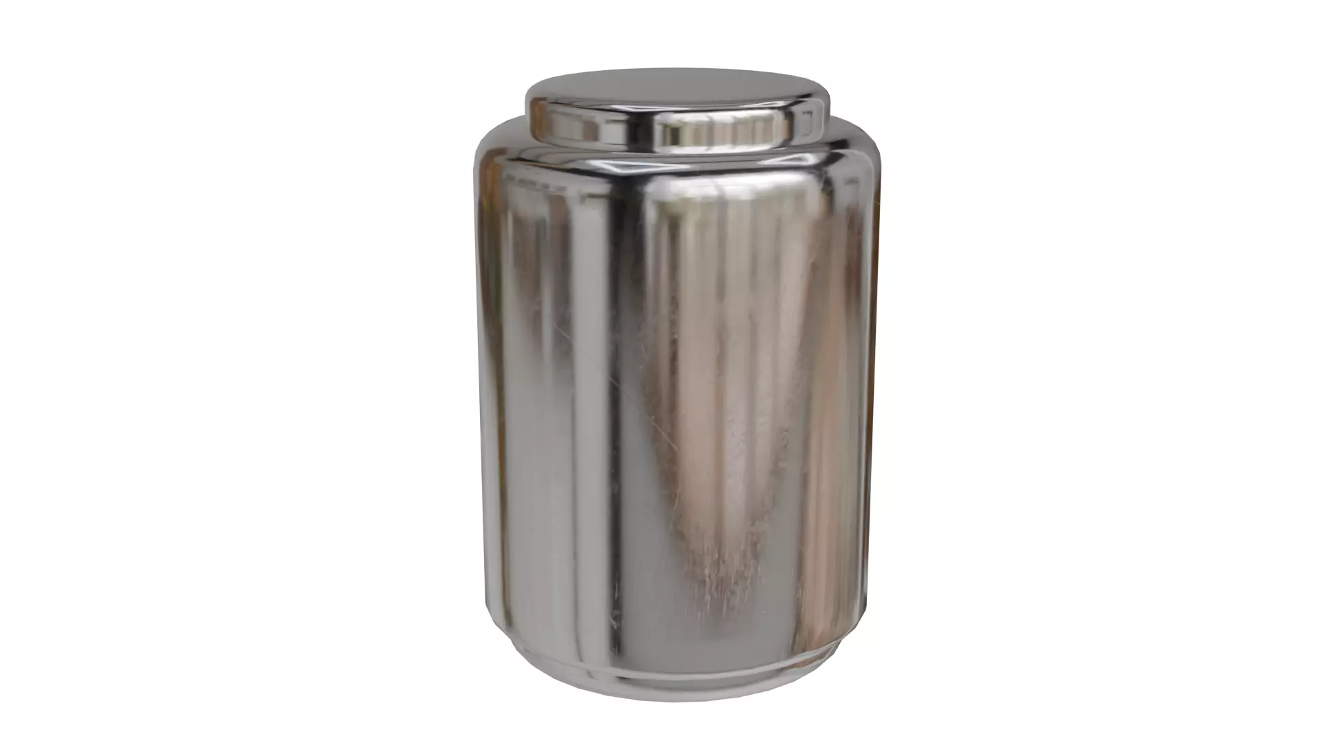 Aluminium Rounded Decorative Tin Can 3D model_5