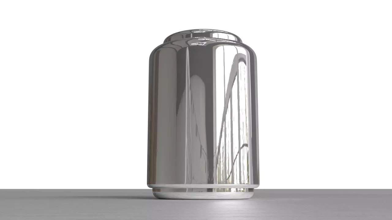 Aluminium Rounded Decorative Tin Can 3D model_3
