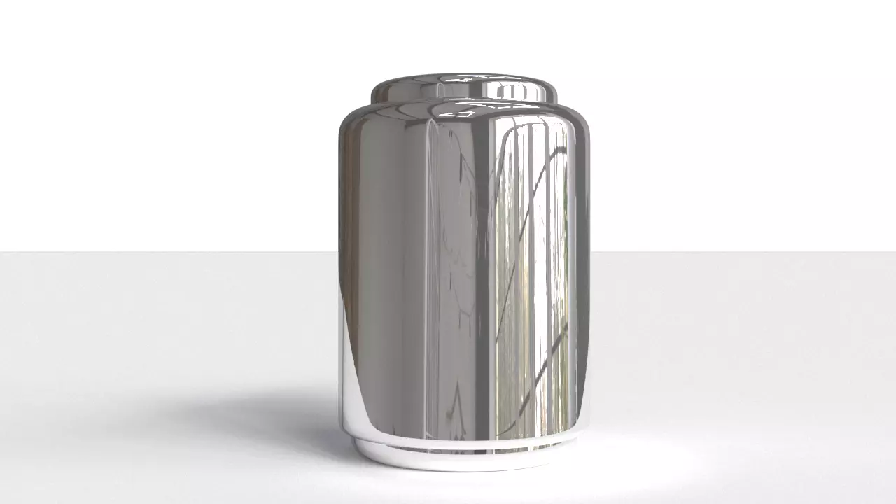 Aluminium Rounded Decorative Tin Can 3D model_2