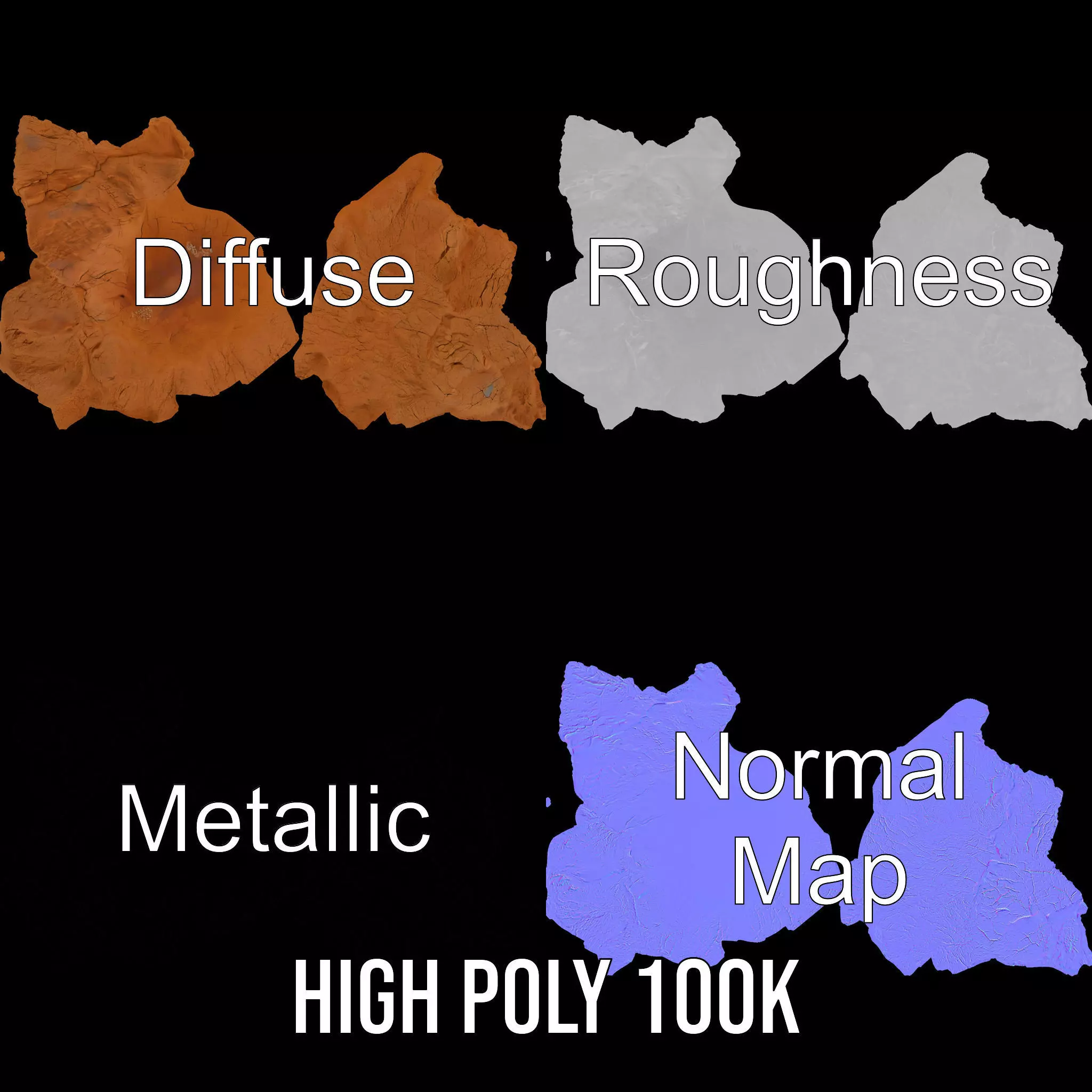 Rustic Boulder model pack Texture_3