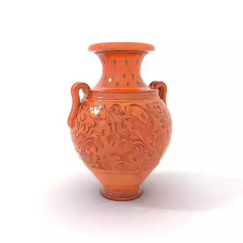 Terracotta Ornate Vase model pack