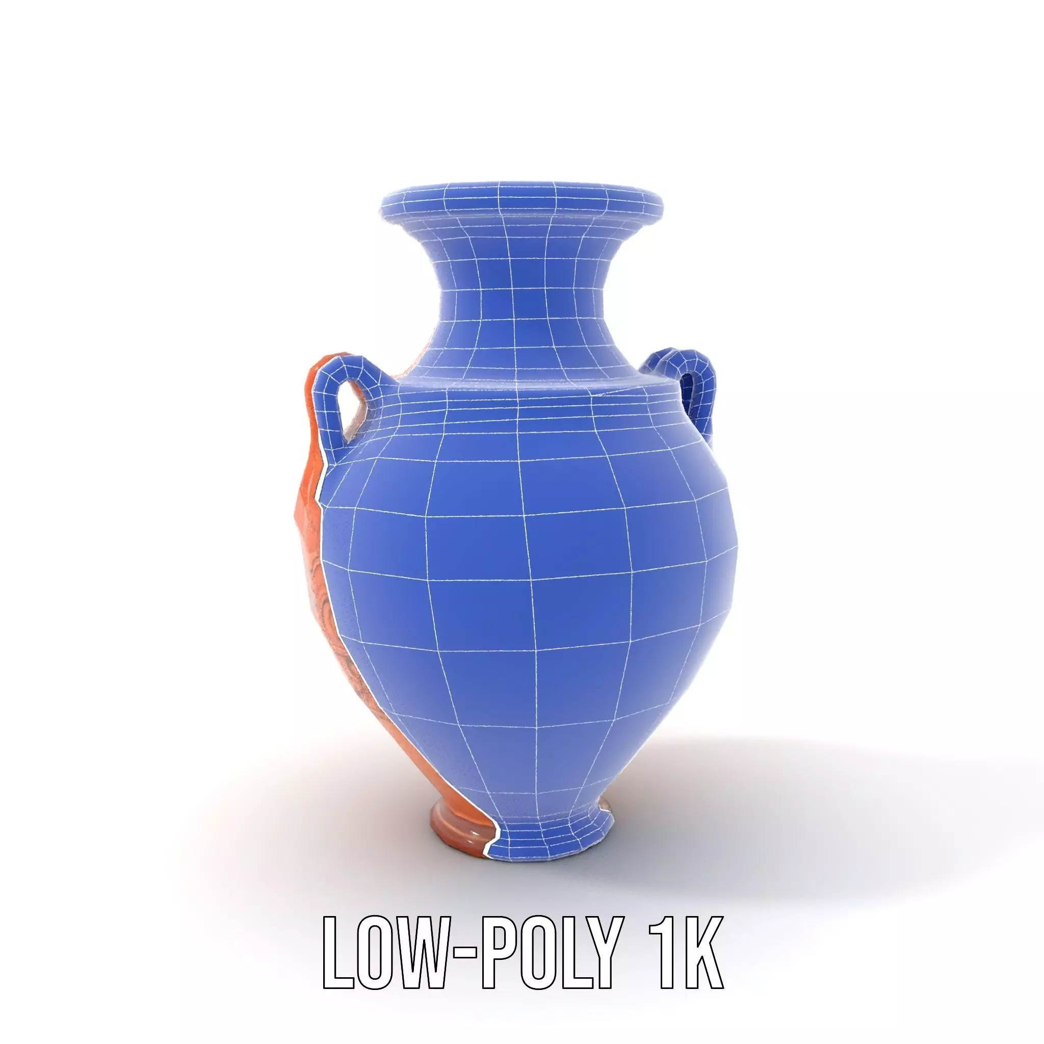Terracotta Ornate Vase model pack Low-poly 3D model_14