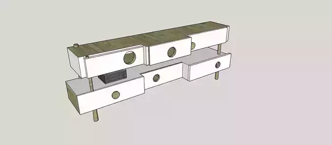 DRESSOIR sideboard with drawers 3D model