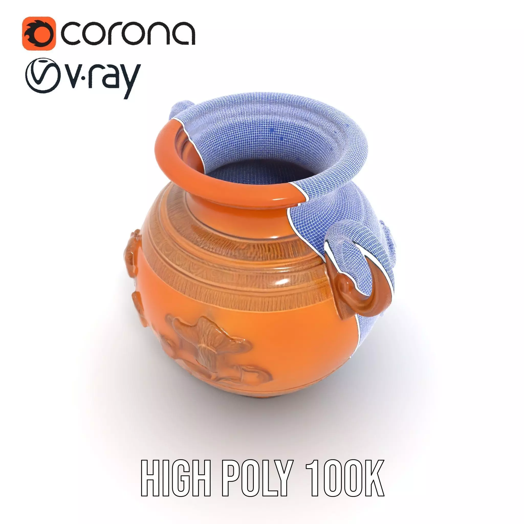 Classic Terracotta Vase model pack Low-poly 3D model_34