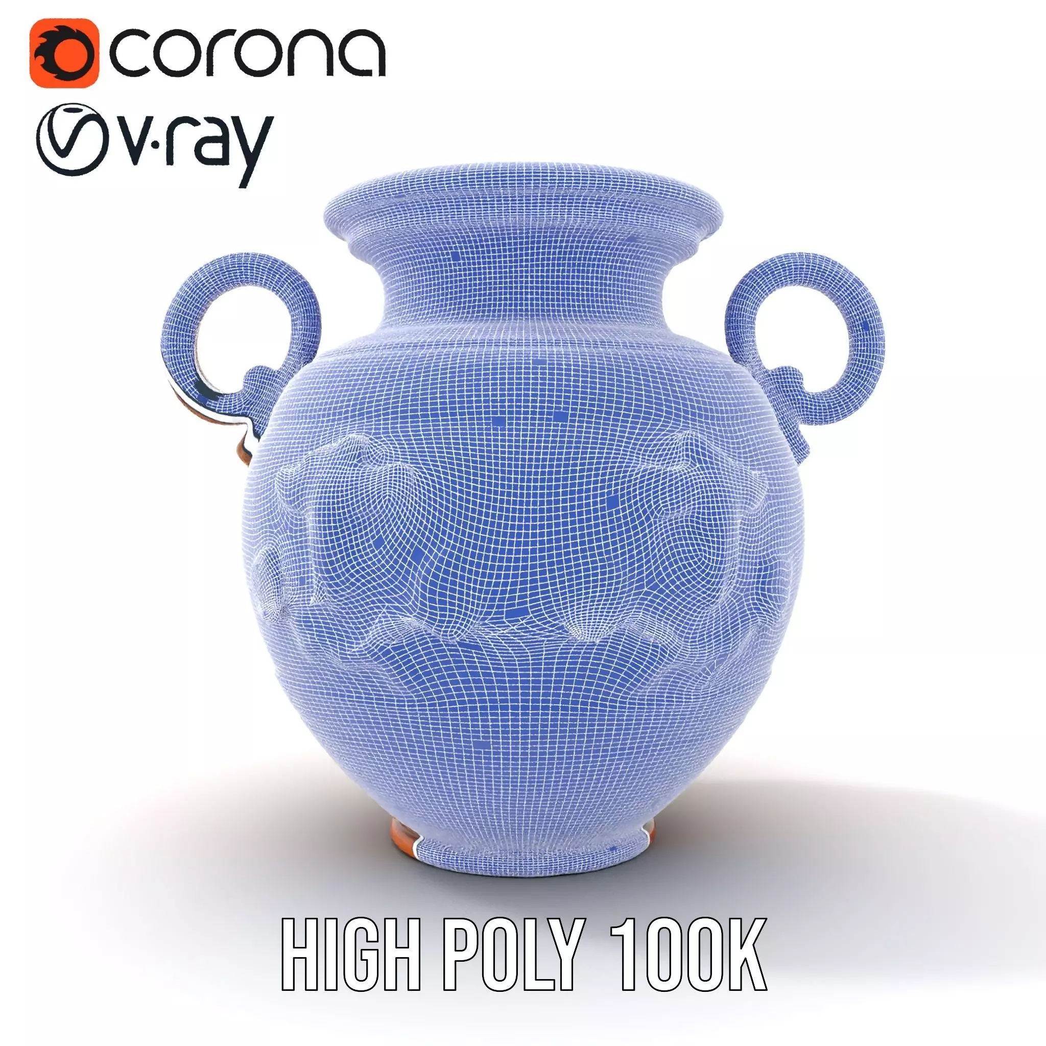 Classic Terracotta Vase model pack Low-poly 3D model_33
