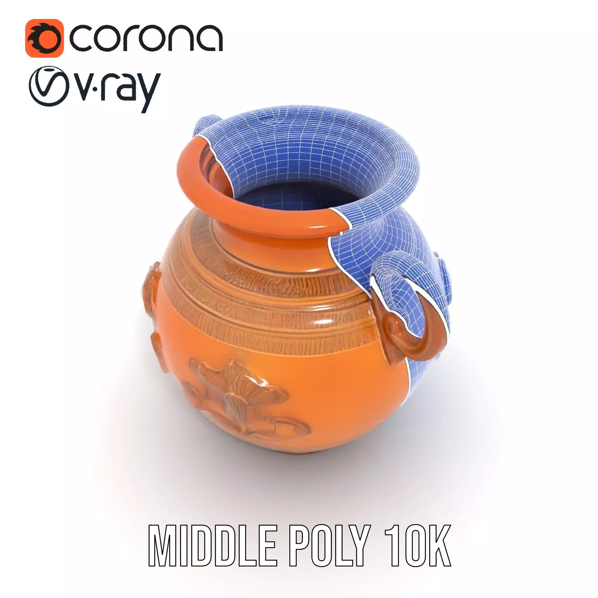 Classic Terracotta Vase model pack Low-poly 3D model_29
