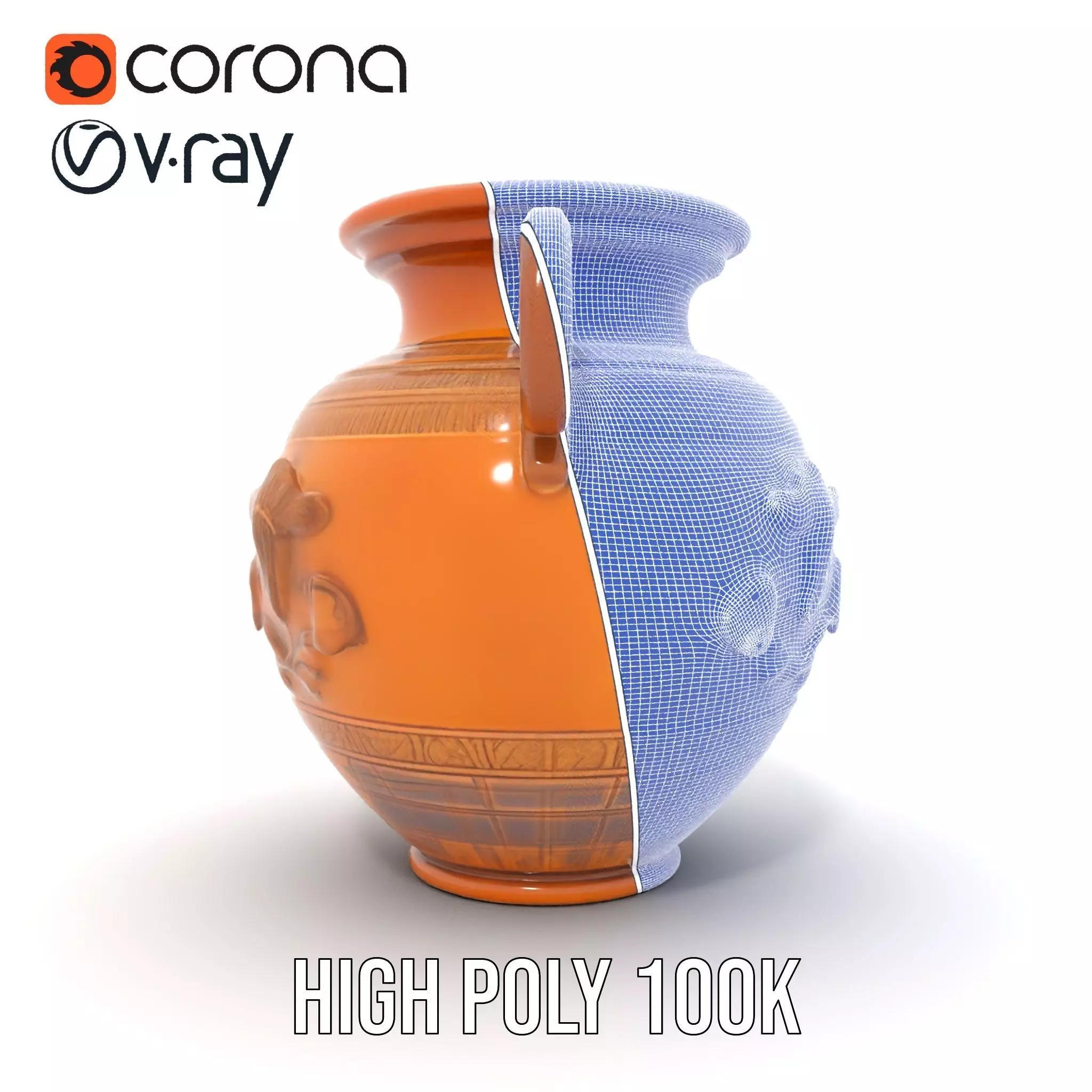 Classic Terracotta Vase model pack Low-poly 3D model_31